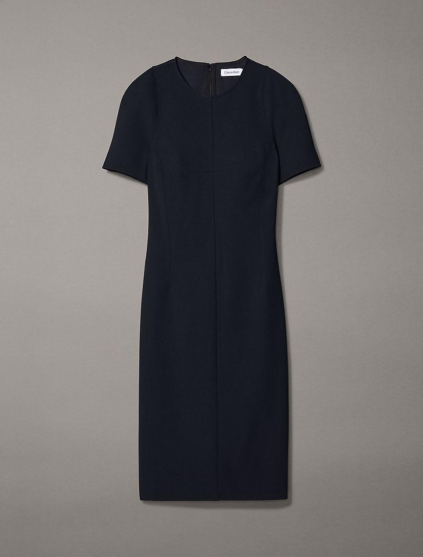 Compact Stretch Crepe Shift Dress Product Image