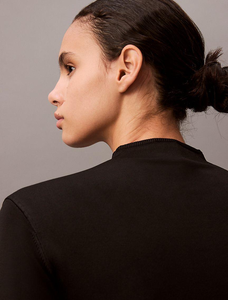 Mock Neck Viscose Sweater Product Image