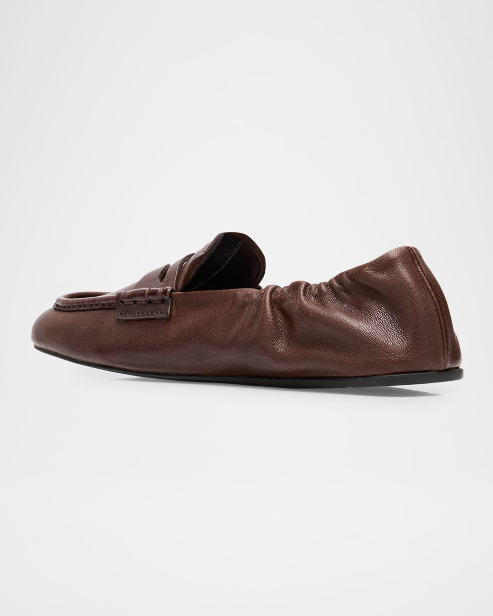 Aviator Leather Penny Loafers Product Image