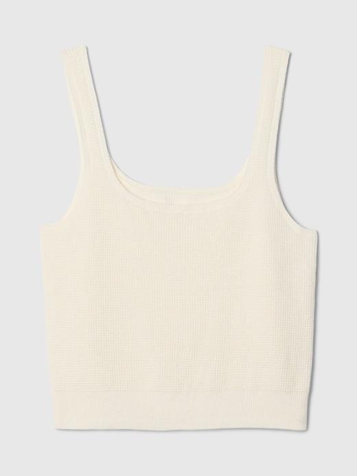 CashSoft Waffle PJ Cropped Tank Top Product Image