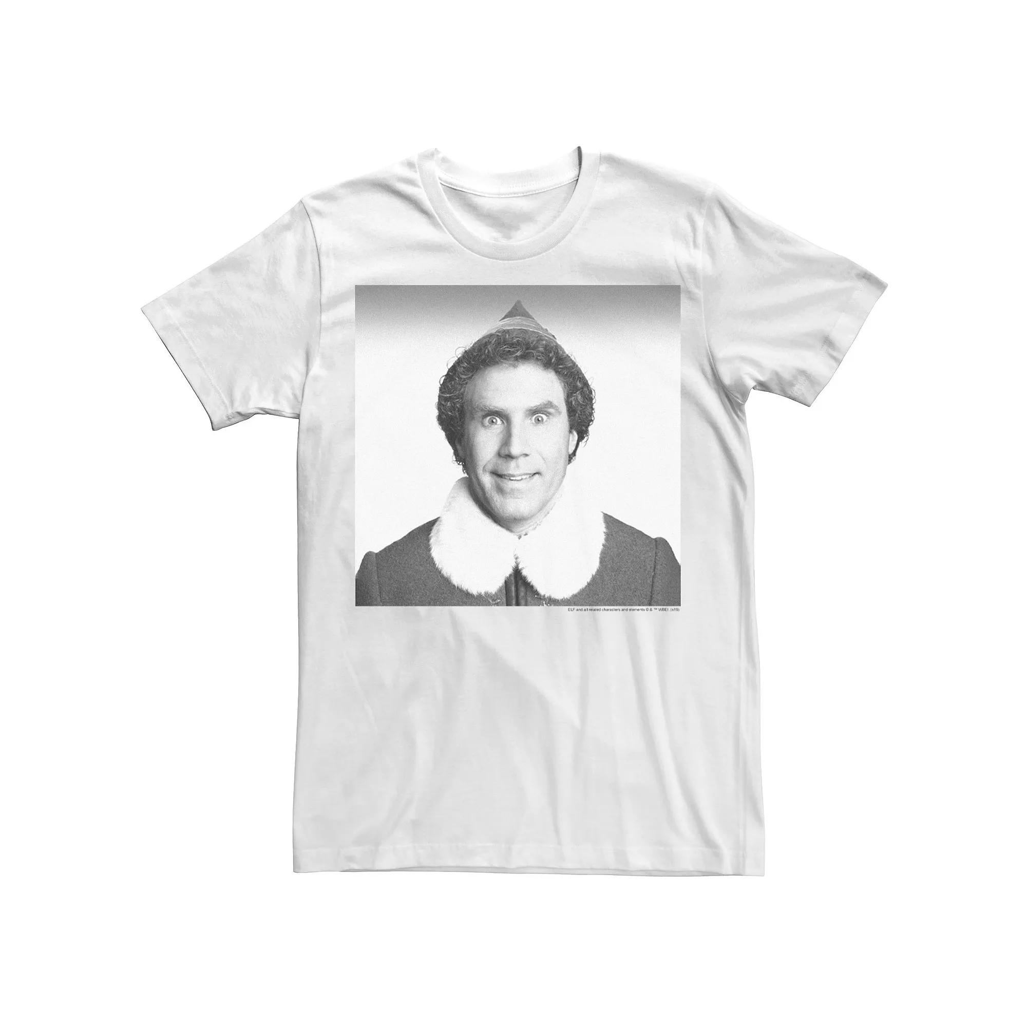 Men's Elf Buddy Black & White Photo Graphic Tee,  Product Image