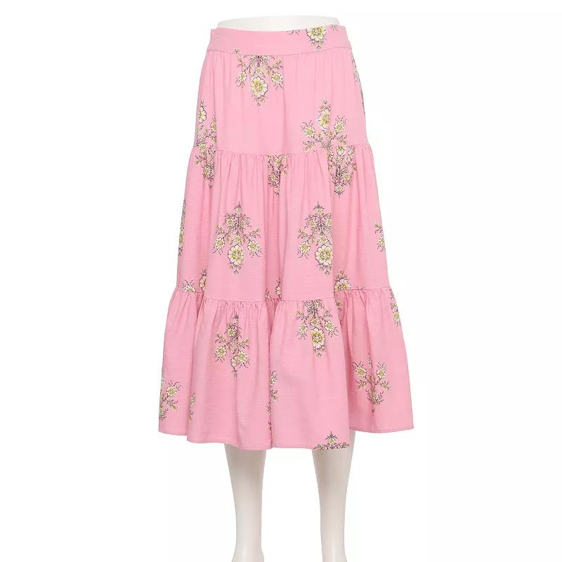 Women's LC Lauren Conrad Three Tier Midi Skirt,  Product Image