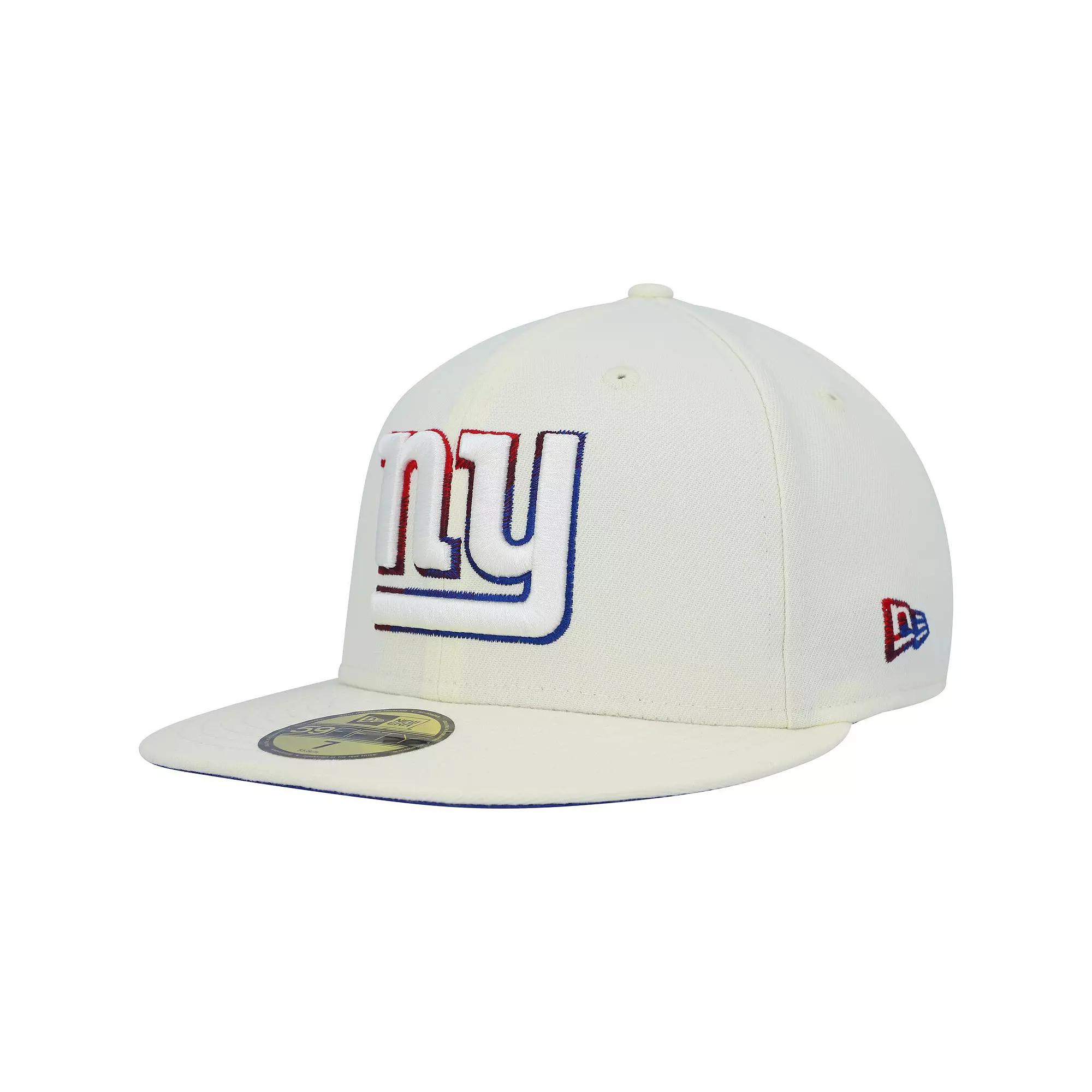 Men's New Era Cream New York Giants Chrome Dim 59FIFTY Fitted Hat,  Product Image