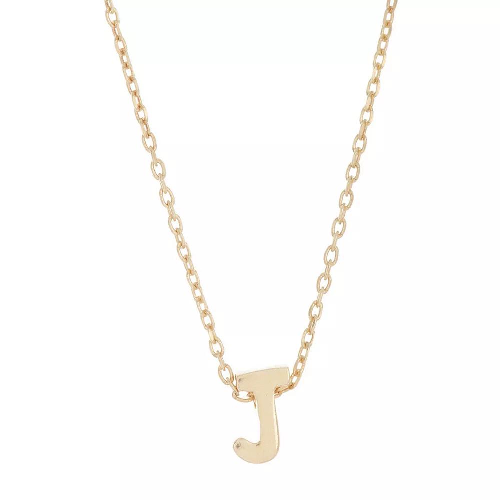 Adornia Mini Initial Pendant Necklace, Women's, Gold Tone H Product Image