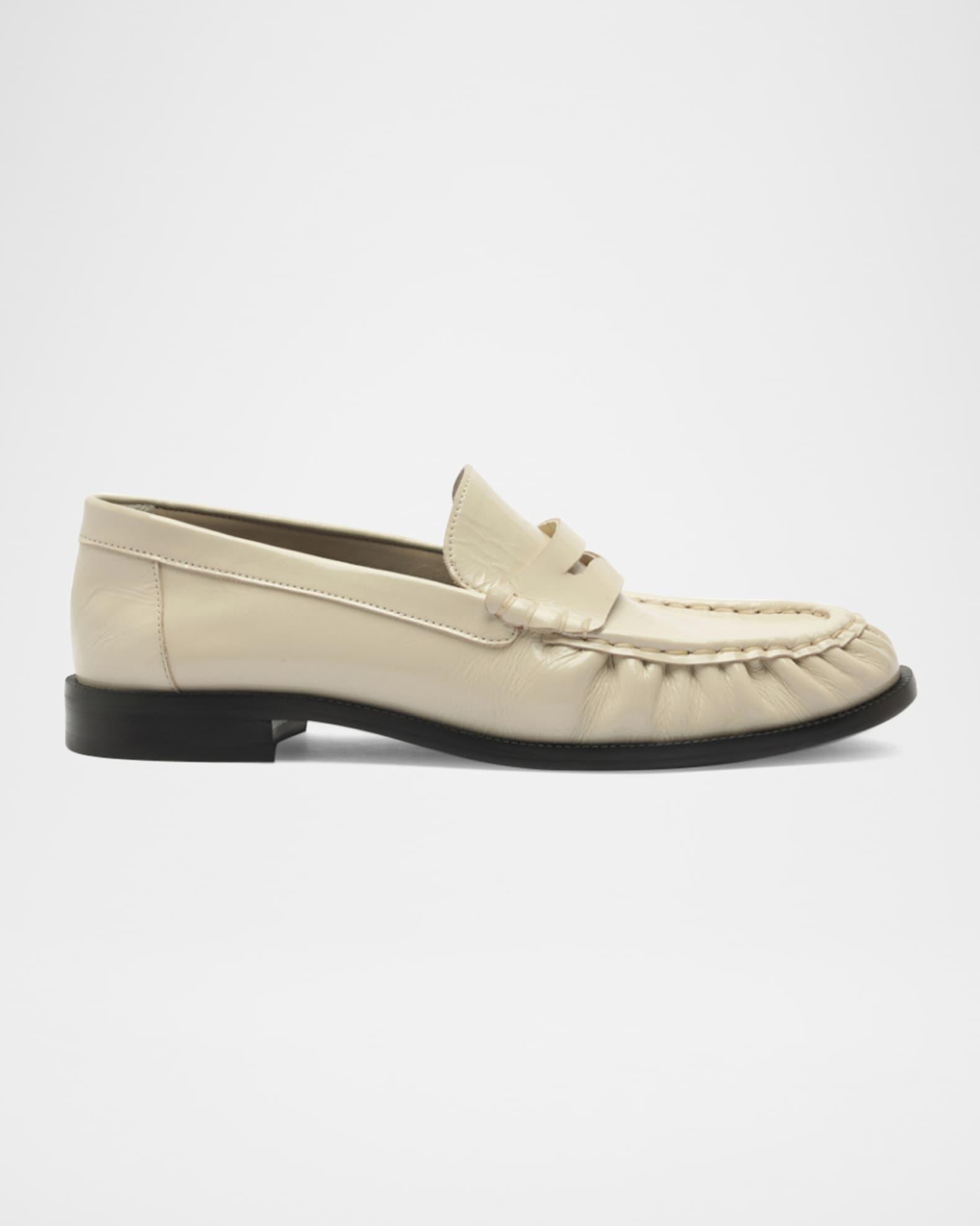 Tyche Shiny Leather Penny Loafers Product Image