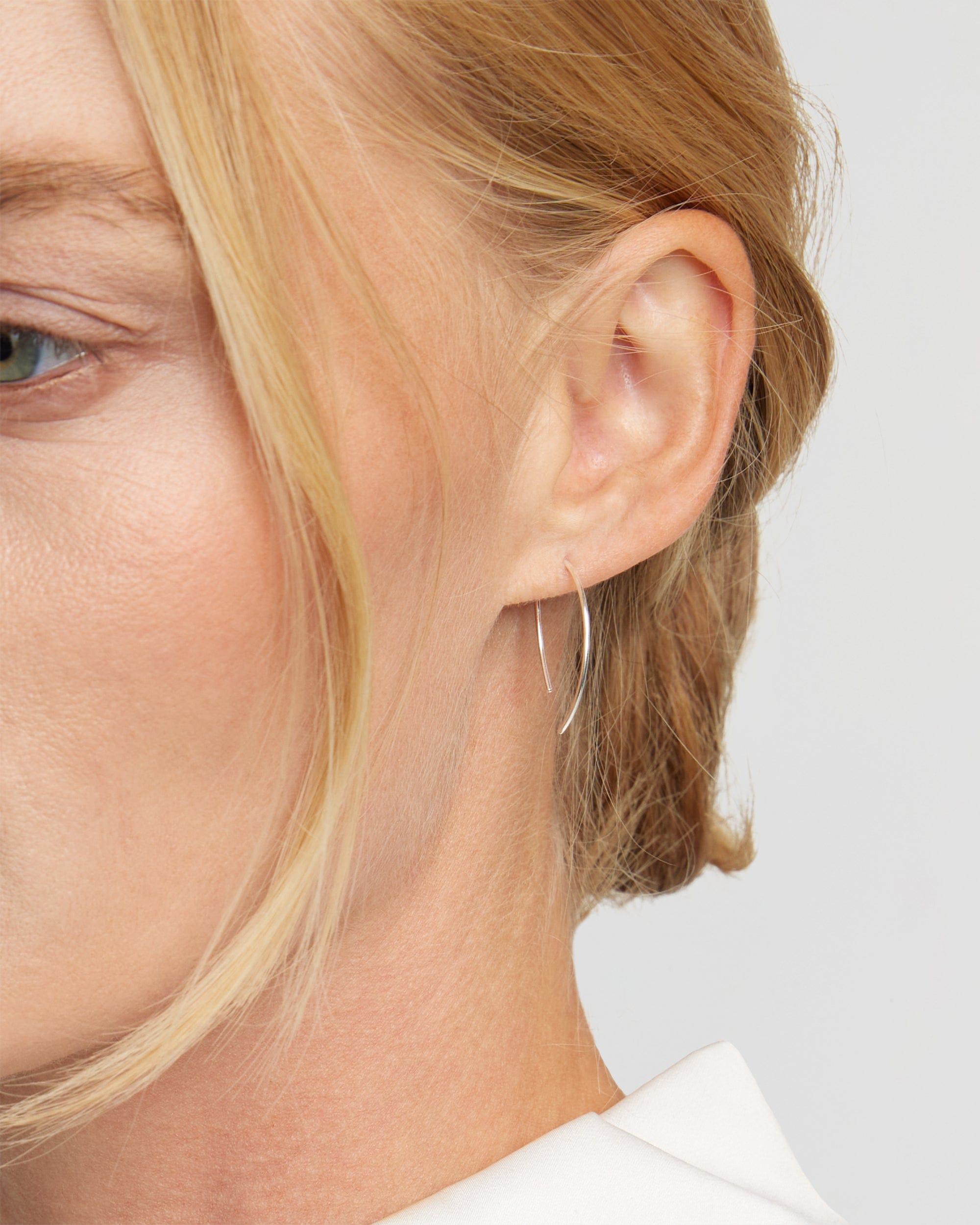 Sterling Silver Wishbone Threader Earrings Product Image