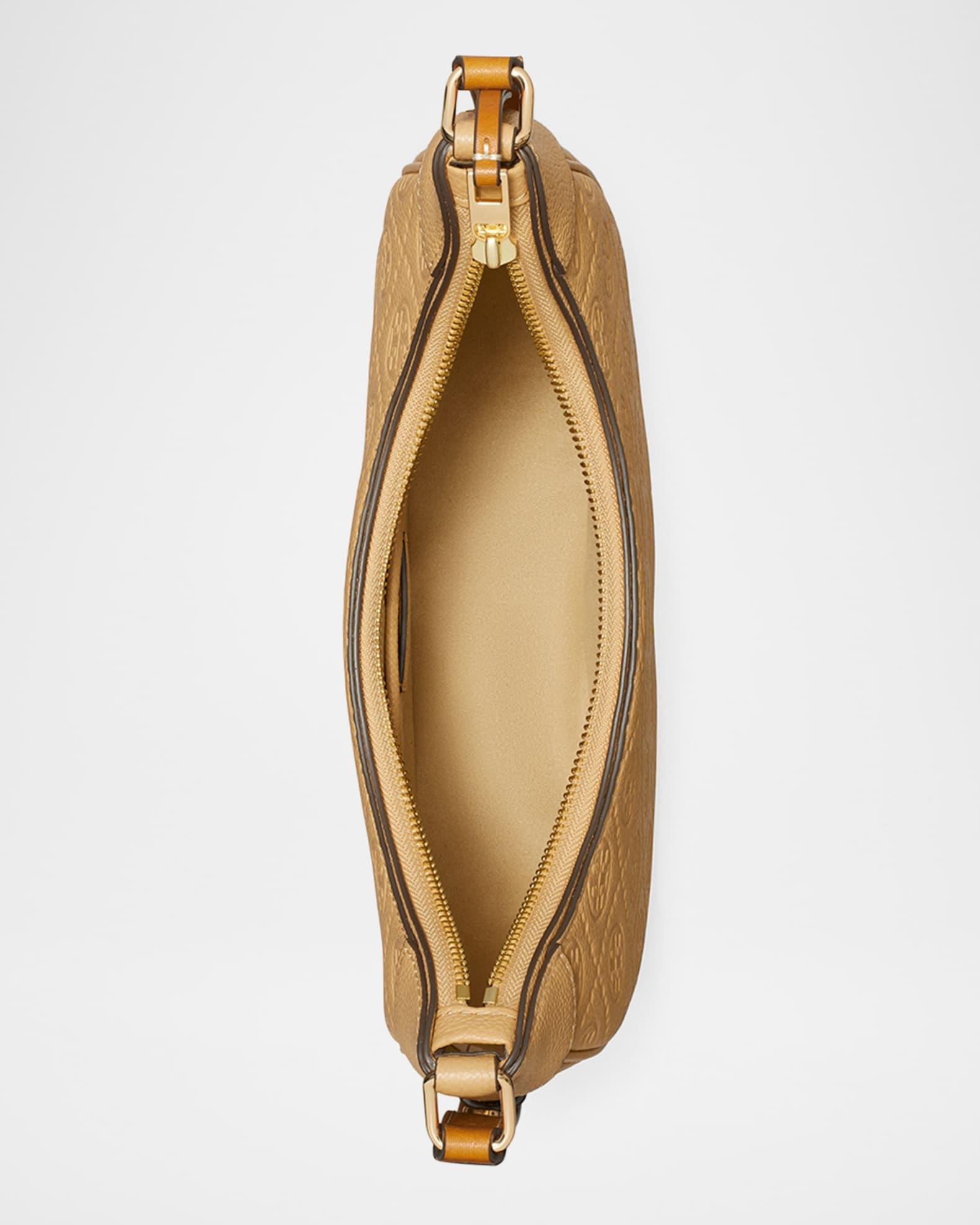 T Monogram Soft Pebbled Crescent Bag  Product Image