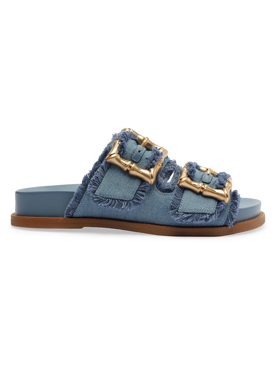 Schutz Enola Sporty Frayed Sandals Womens at Urban Outfitters Product Image
