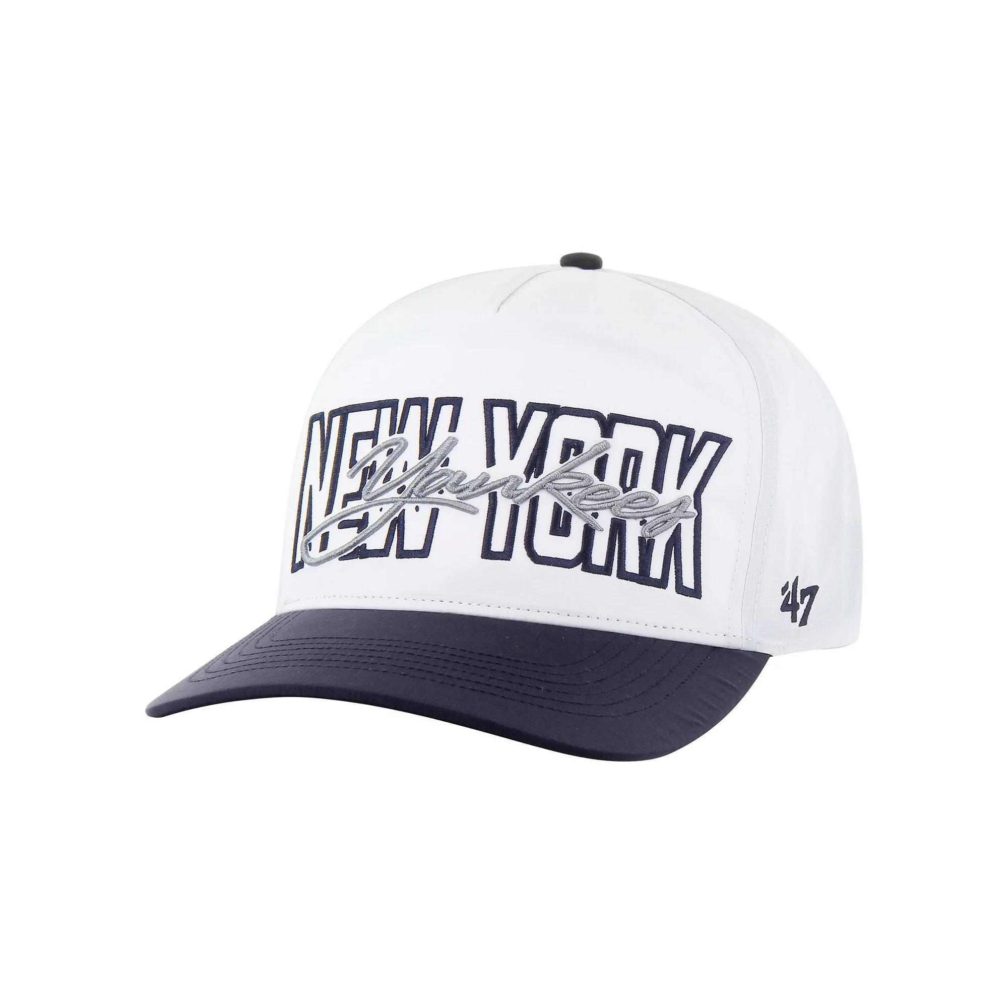 Men's '47 White New York Yankees Lineman Hitch Adjustable Hat Product Image