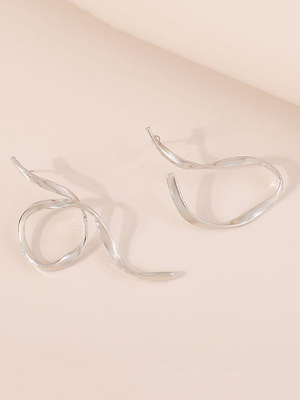 Normcore Geometric Solid Color Drop Earrings Product Image