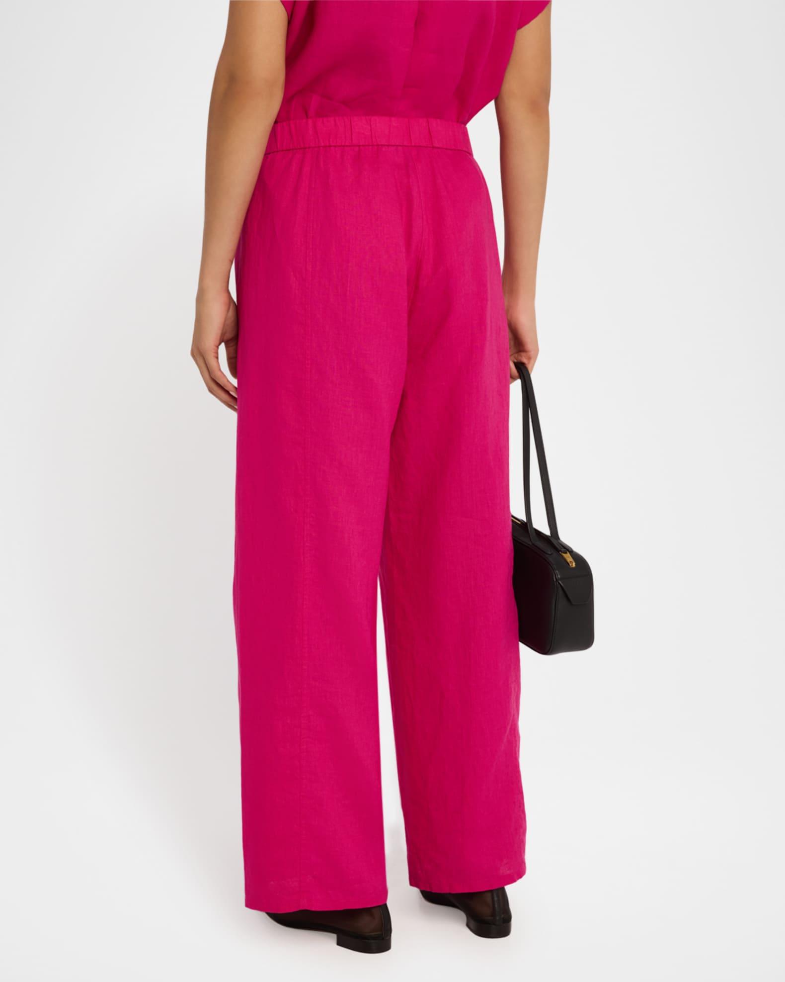 Wide-Leg Organic Linen Pants Product Image