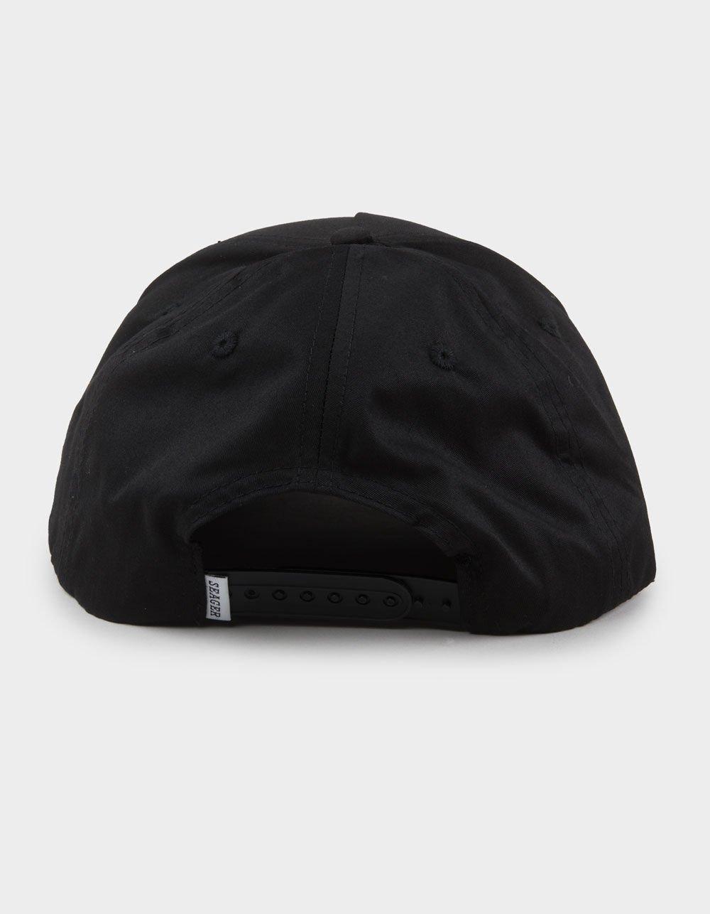 SEAGER Branded Snapback Hat - BLACK Product Image