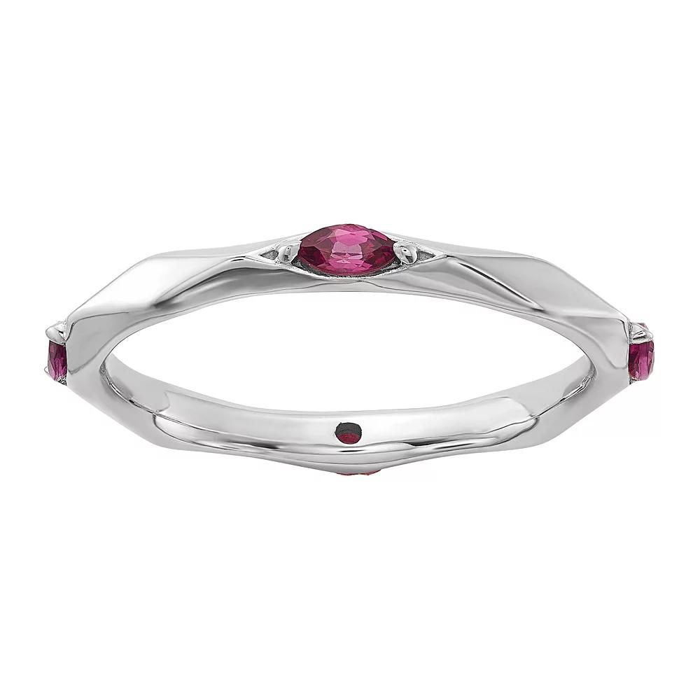 Stacks & Stones Sterling Silver Gemstone Stackable Ring, Women's,  Product Image