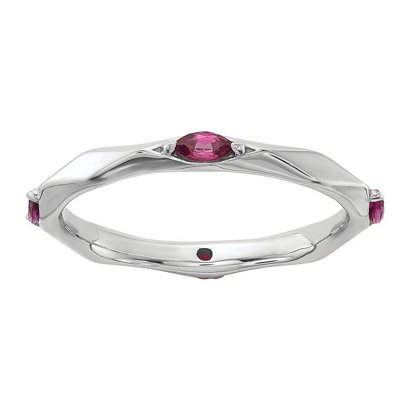 Stacks & Stones Sterling Silver Gemstone Stackable Ring, Women's,  Product Image