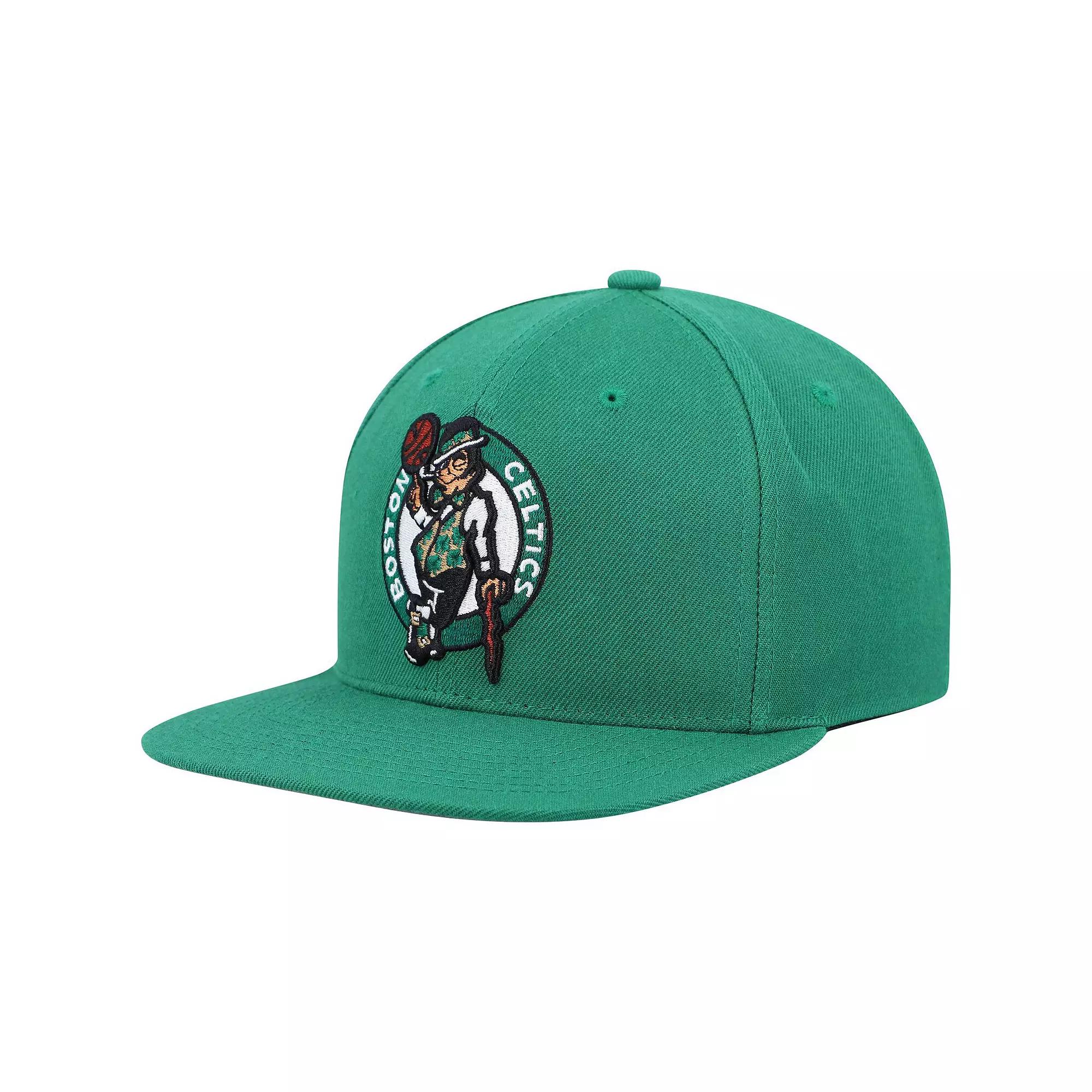 Men's Mitchell & Ness Kelly Green Boston Celtics Ground 2.0 Snapback Hat Product Image