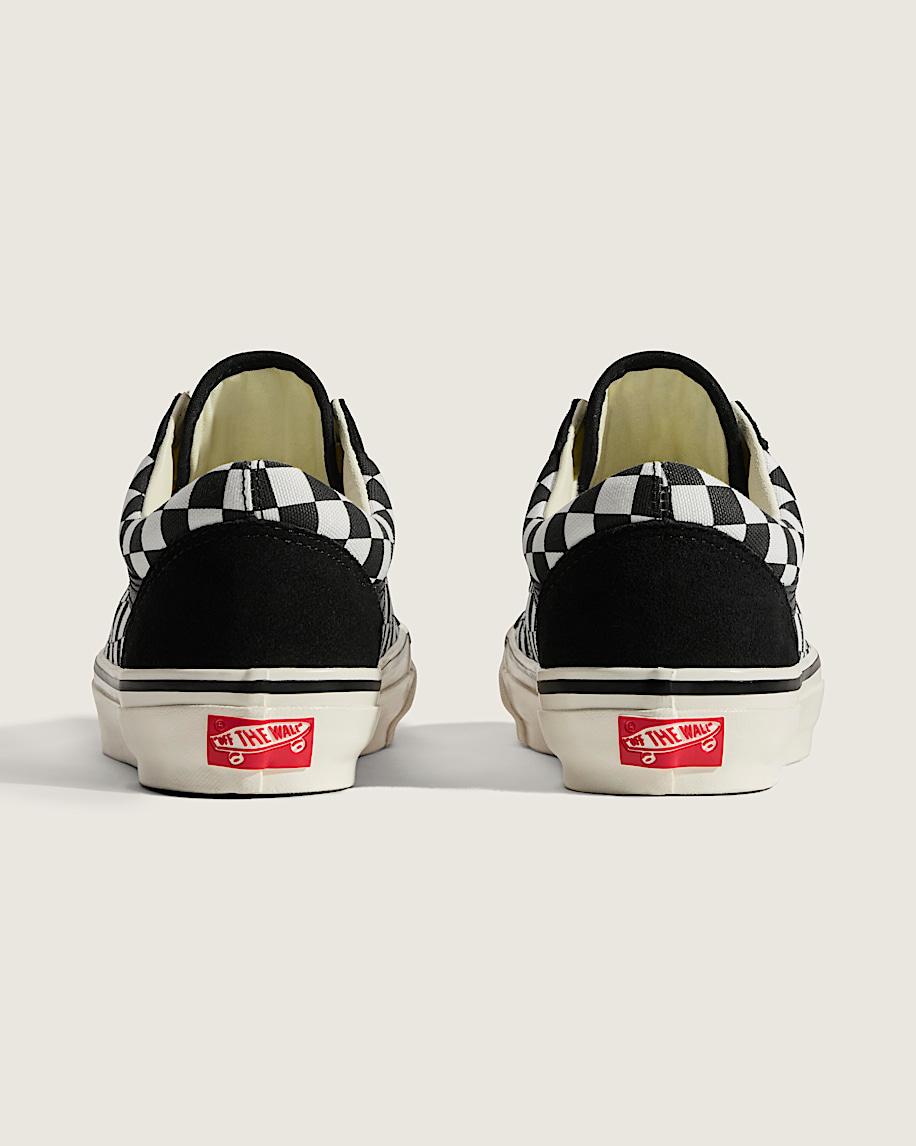 Premium Old Skool Checkerboard Shoe in Black / White| Vans US Product Image
