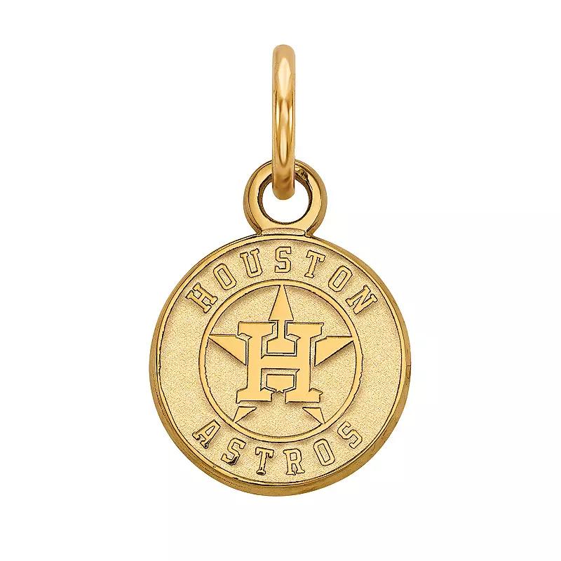 LogoArt Sterling Silver Houston Astros Pendant, Women's, Size: 15 mm, 14k Gold Plated Product Image