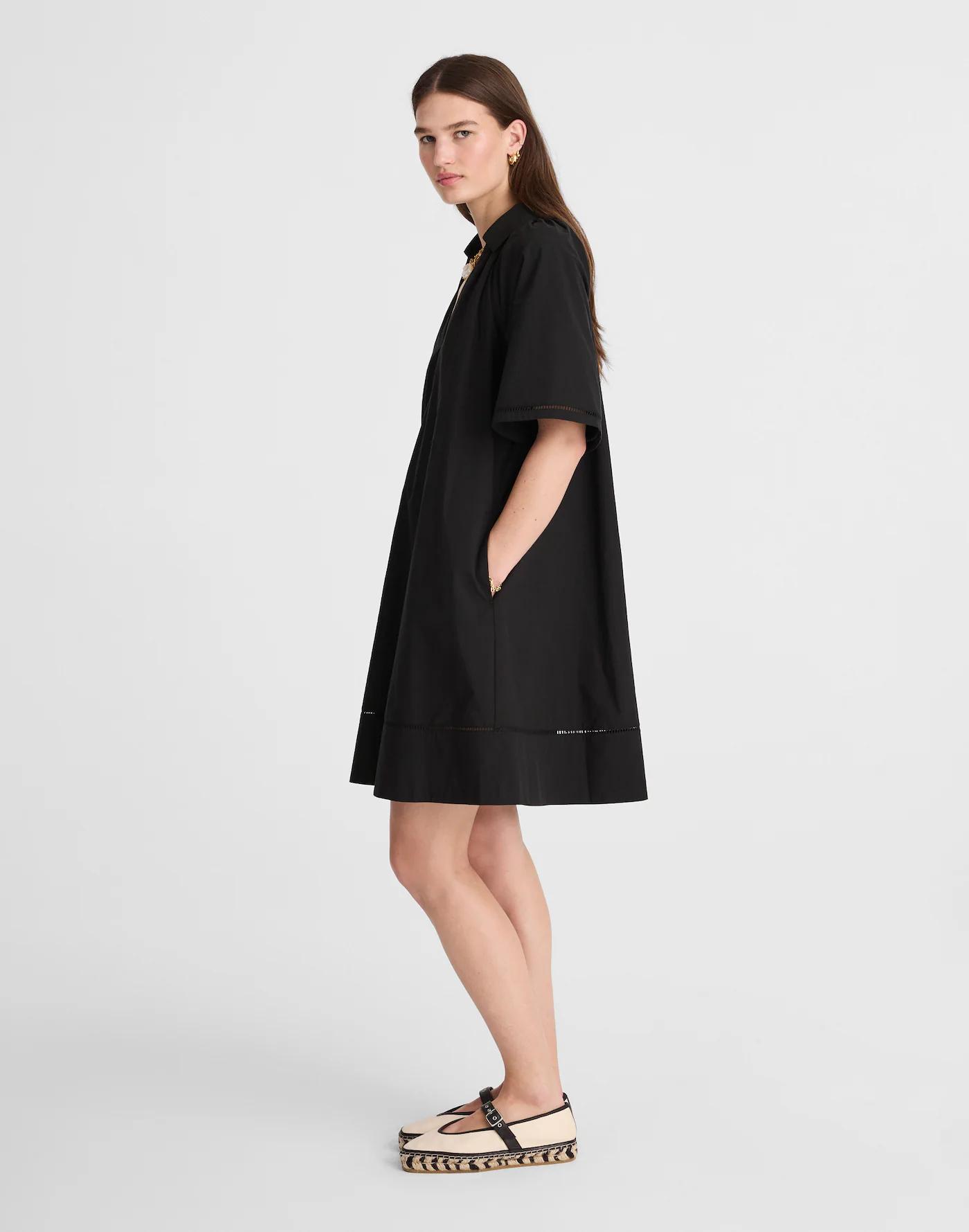 Poplin Splitneck Mini Shirtdress Product Image