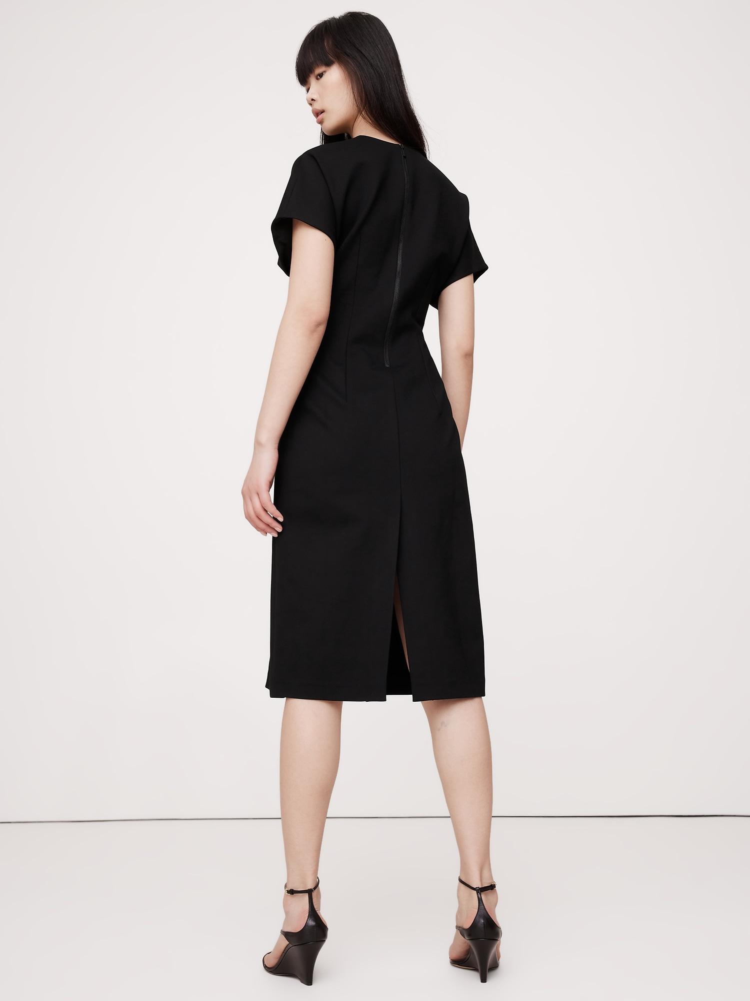 Everywhere Ponte Seamed Midi Dress Product Image