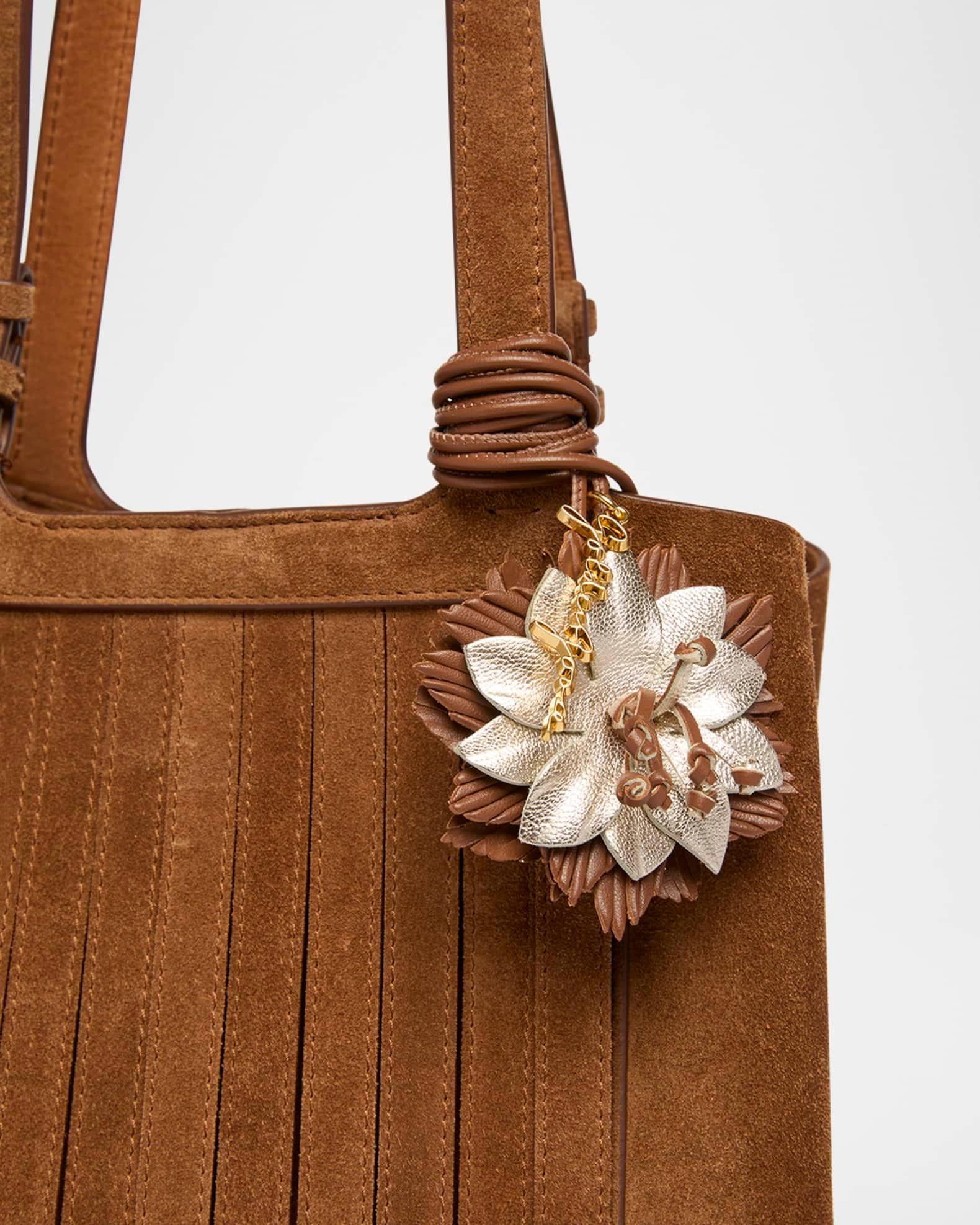 Metallic Leather Flower Bag Charm Product Image
