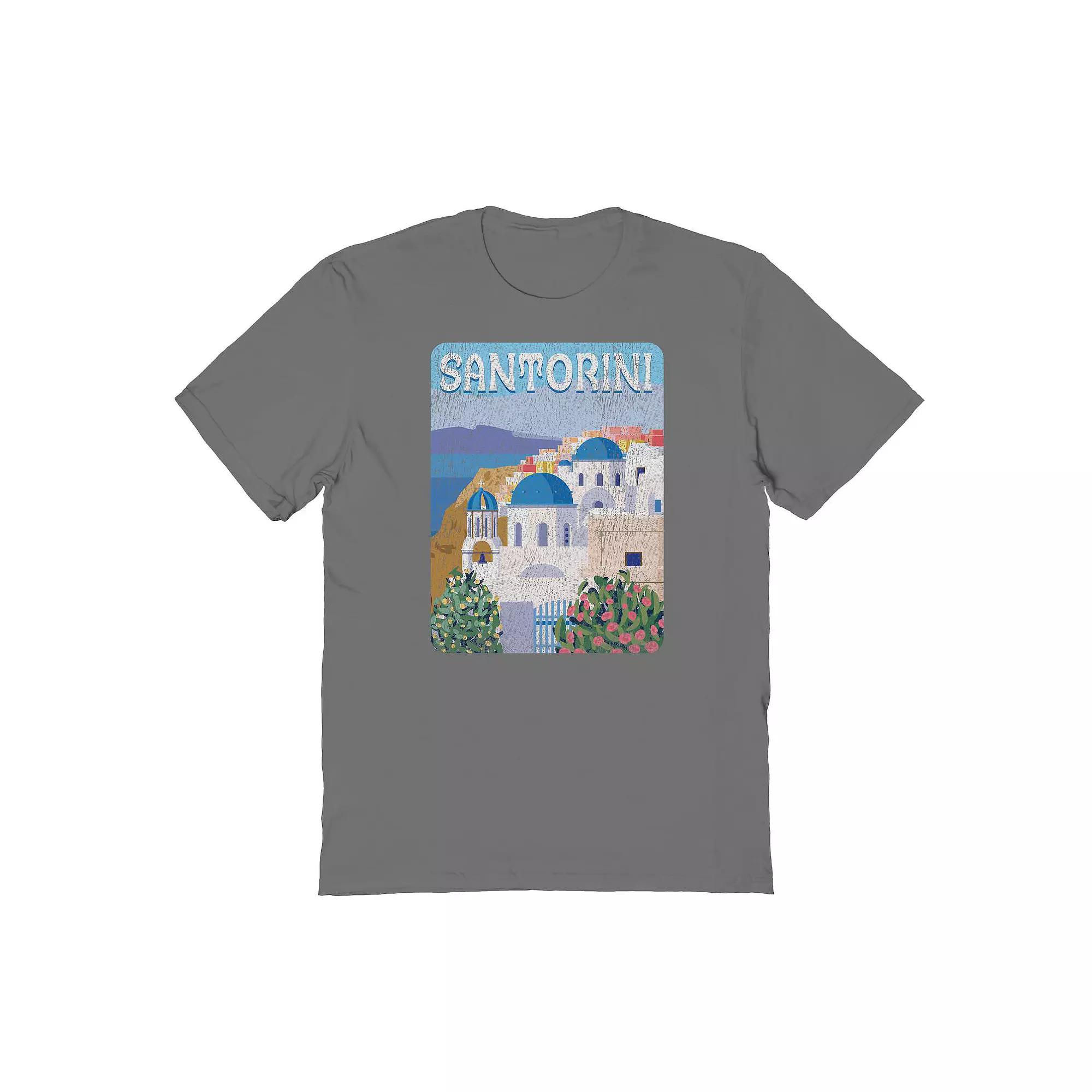 Men's COLAB89 by Threadless Santorini Graphic Tee, Size: XXL, Grey Product Image