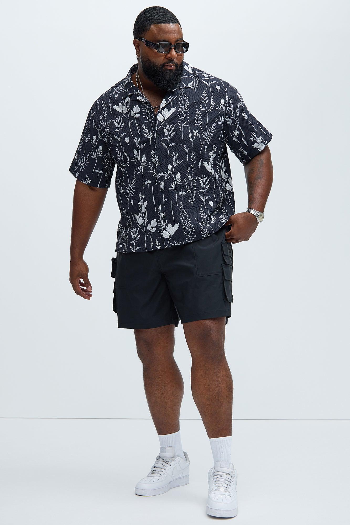 Keany Textured Shirt - Black/White Product Image