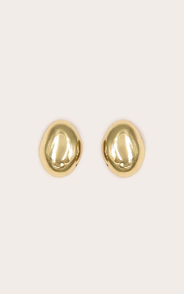 Gold Plated Smooth Earrings Product Image