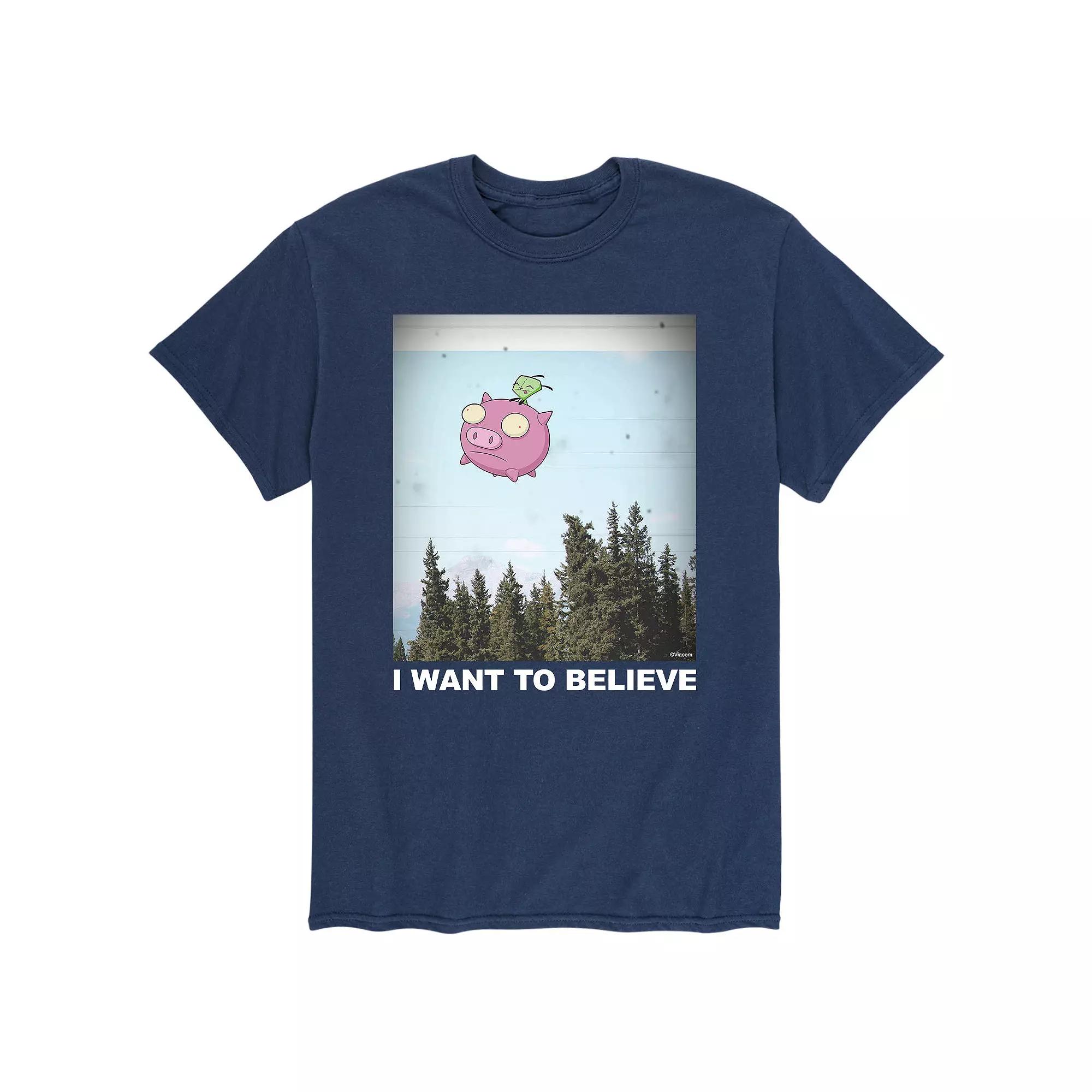 Men's Invader Zim Gir I Want To Believe Tee,  Product Image