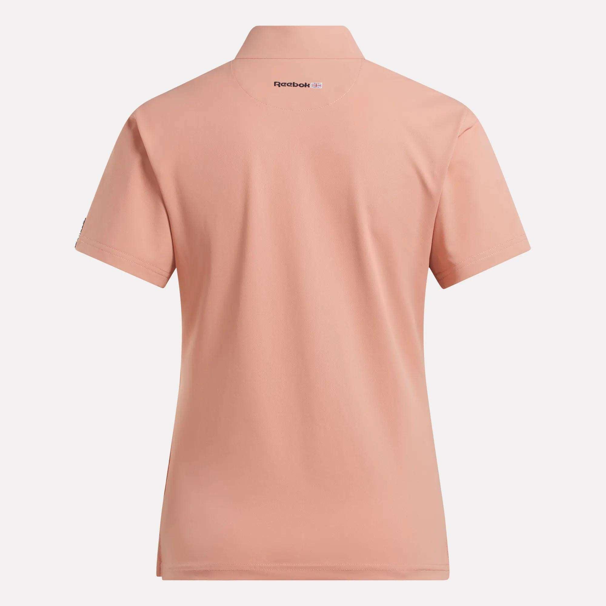 Women's Short Sleeve Stretch Pique Placket Polo Shirt Female Product Image