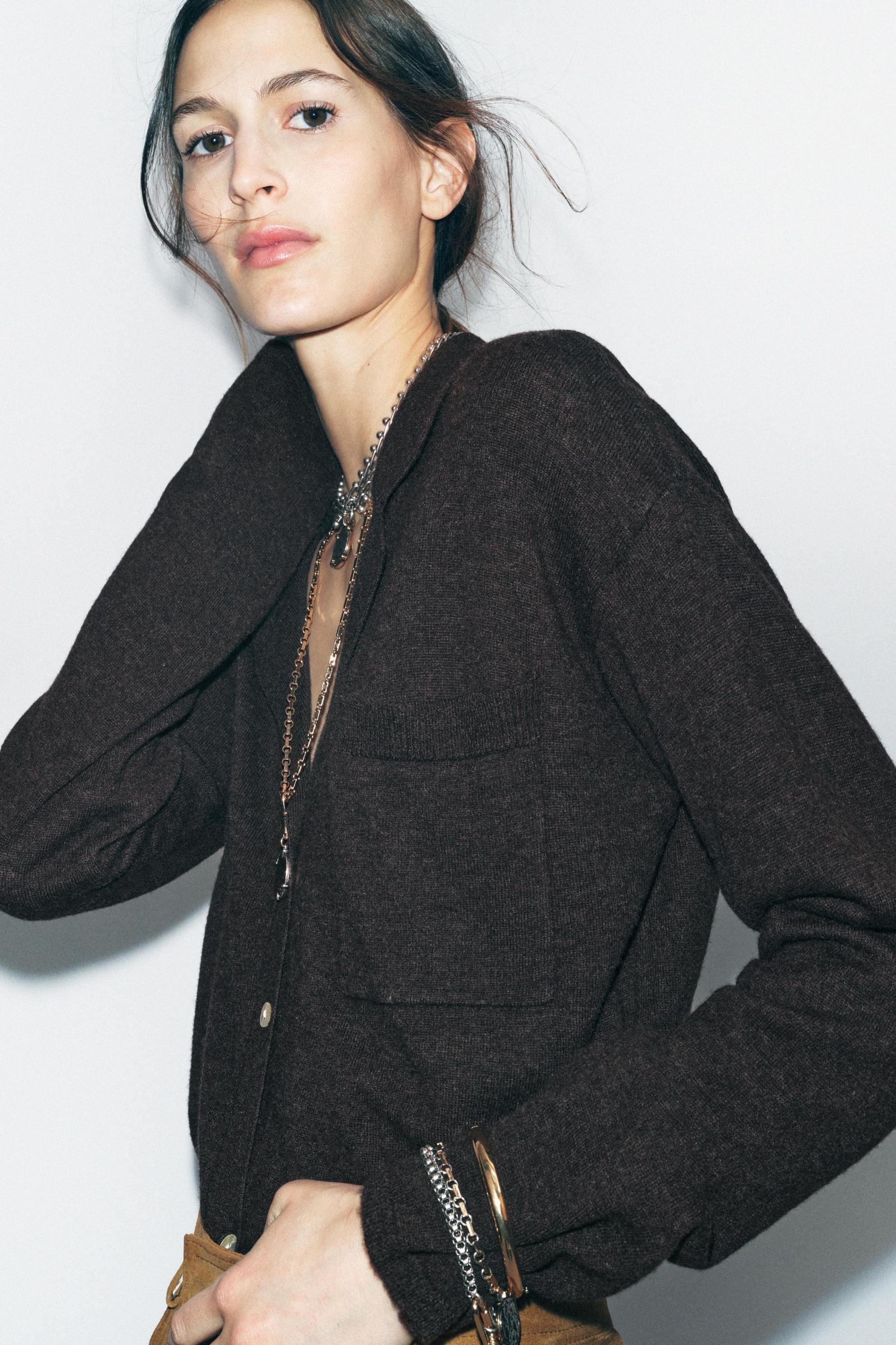 OVERSIZED 100% WOOL CARDIGAN Product Image