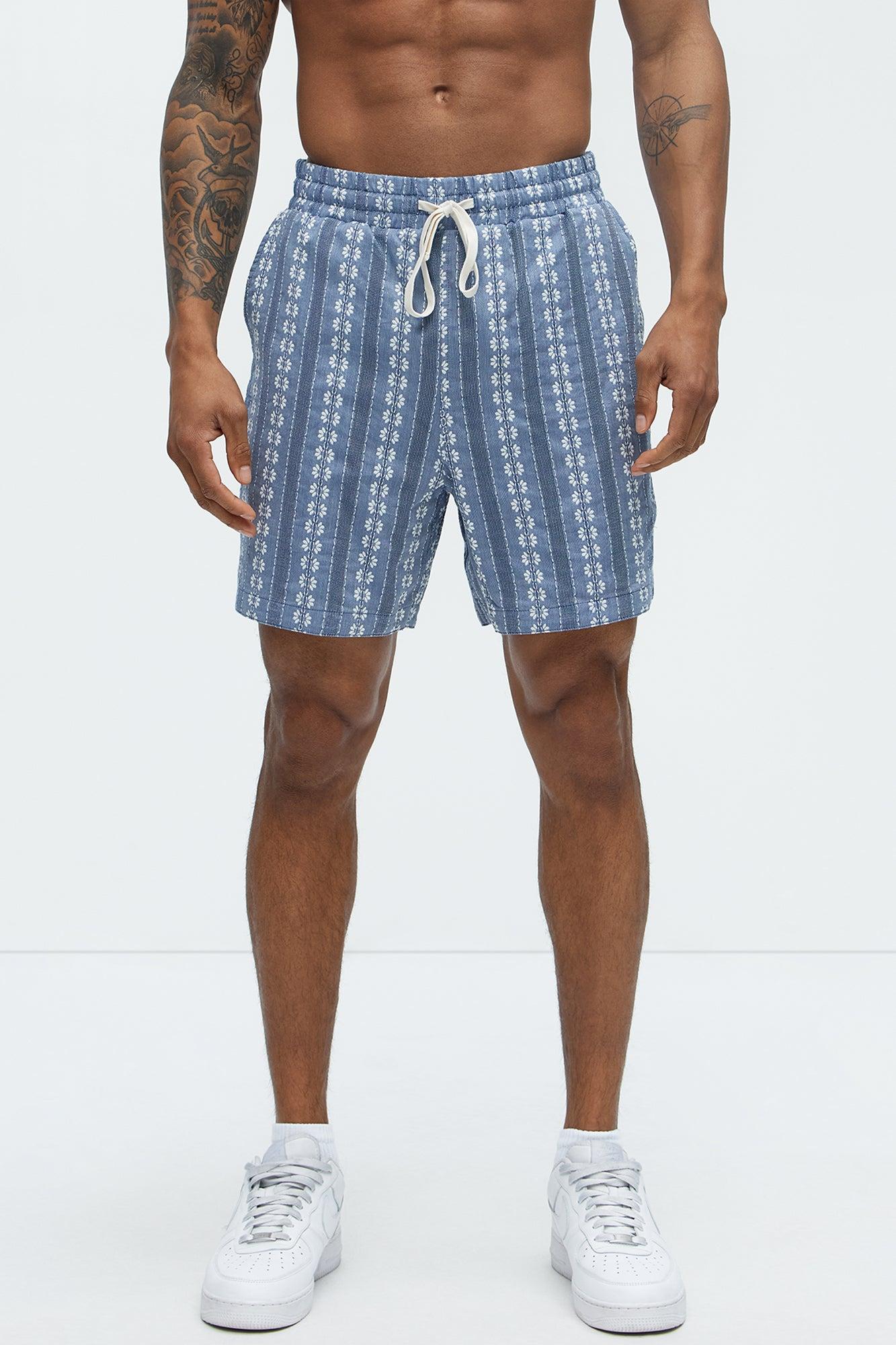 Denali Floral Warm Up Shorts - Blue/combo Product Image