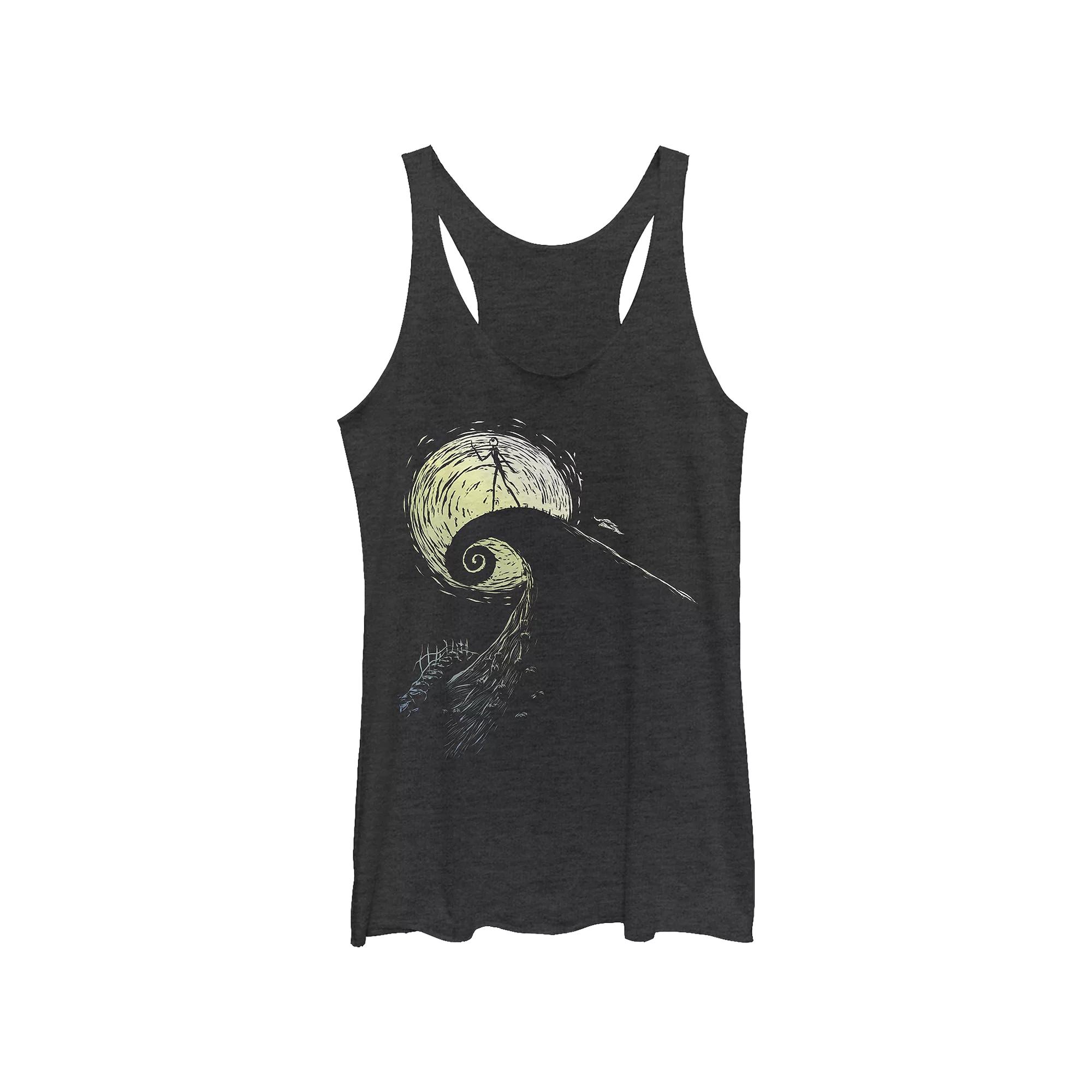 Disney's The Nightmare Before Christmas Jack Skellington On Spiral Hill Juniors' Racerback Tank Top, Girl's,  Product Image