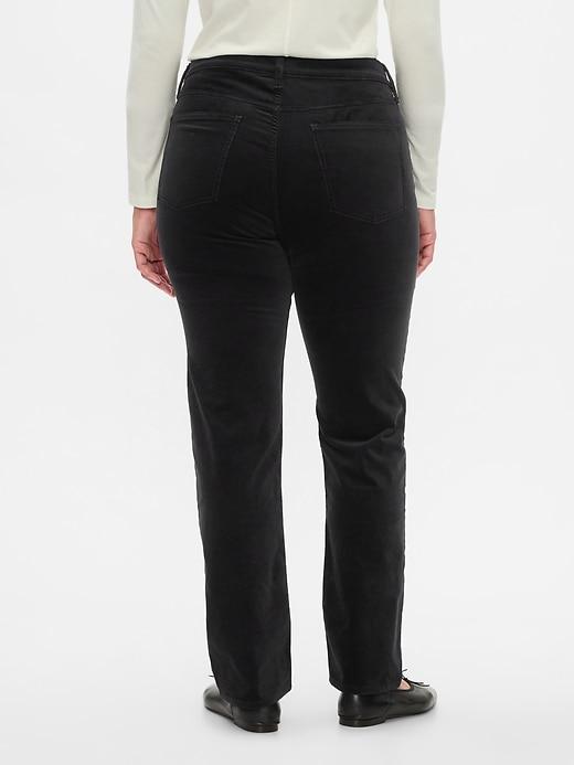 High Rise Velvet '90s Straight Pants Product Image