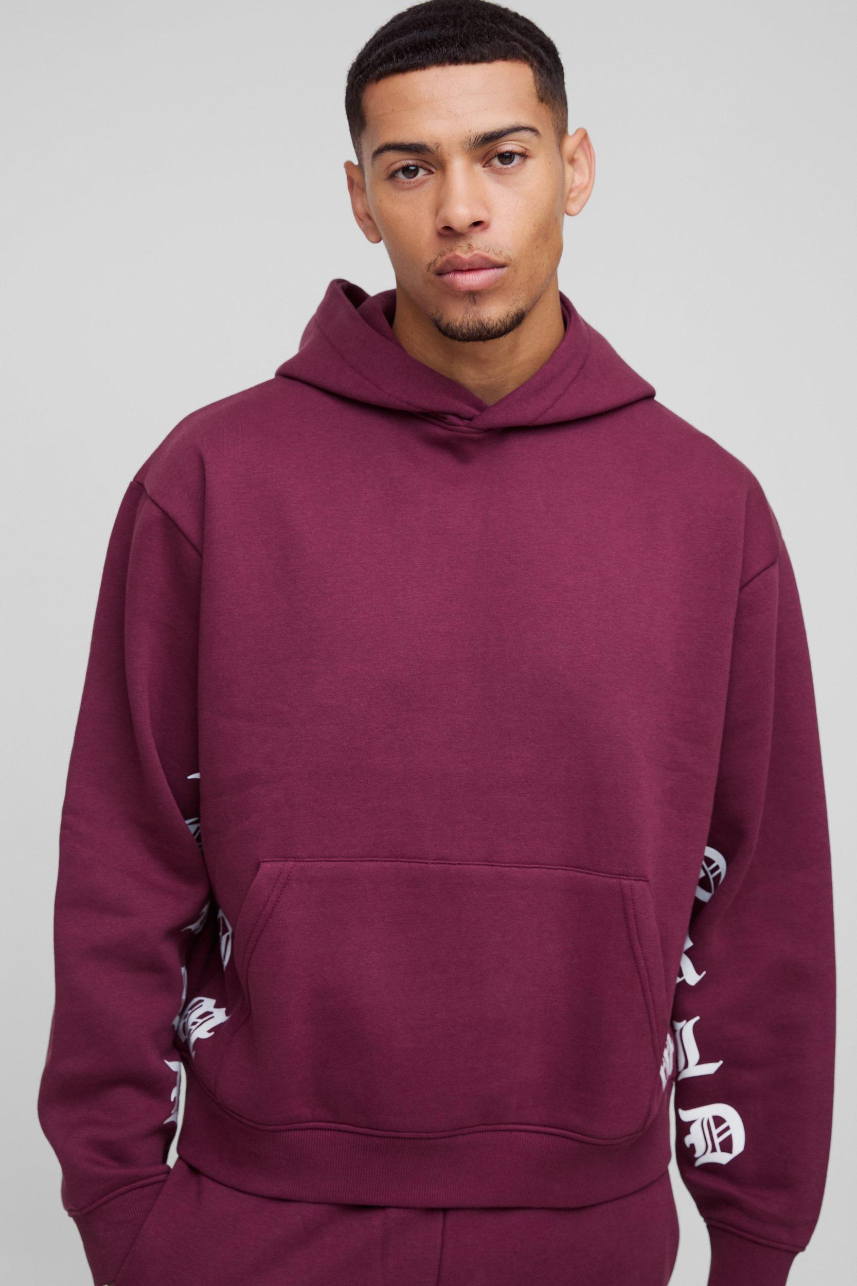 Oversized Boxy Printed Flared Tracksuit | boohooMAN USA Product Image