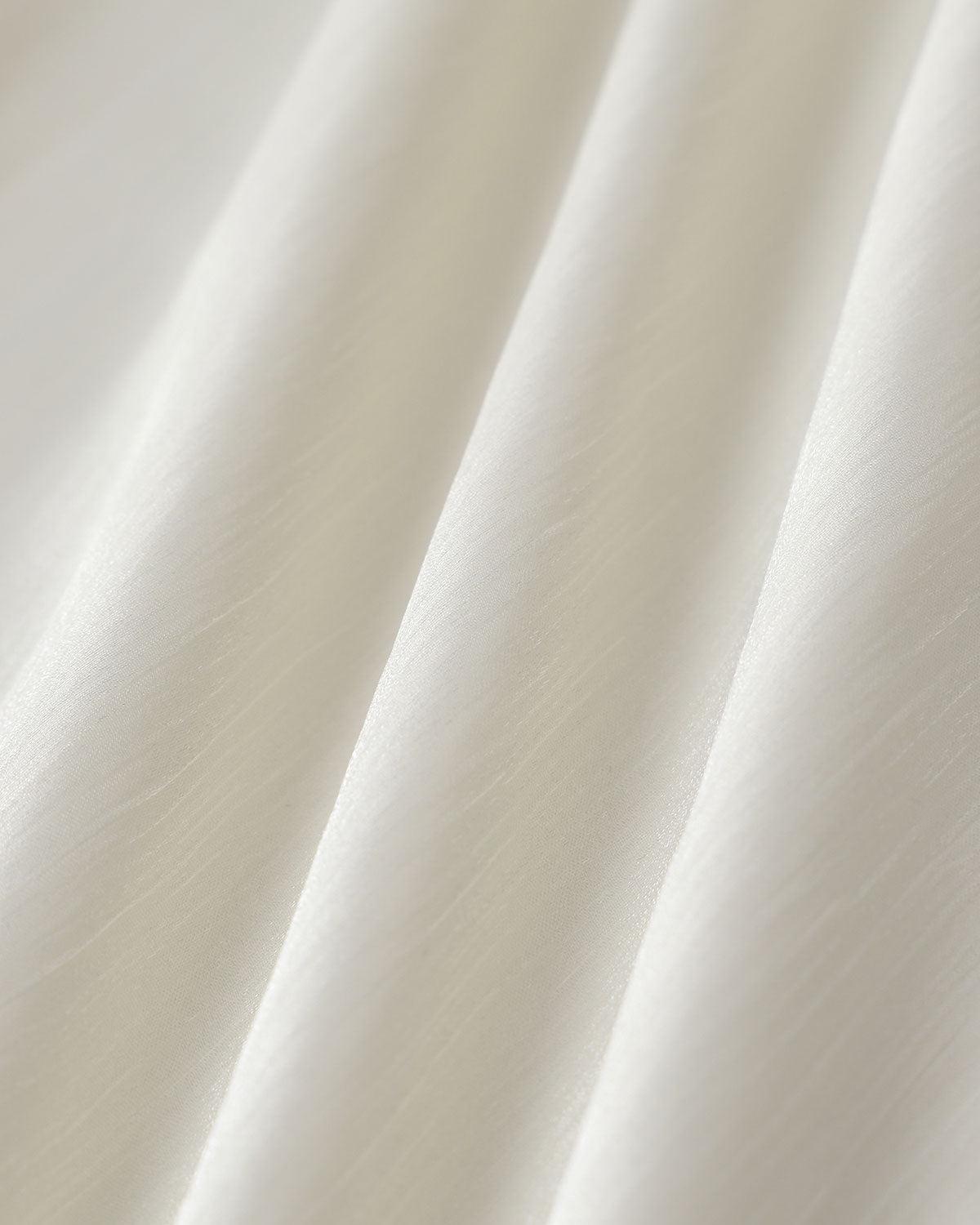 Beige Flowy Pleated Midi Skirt Product Image