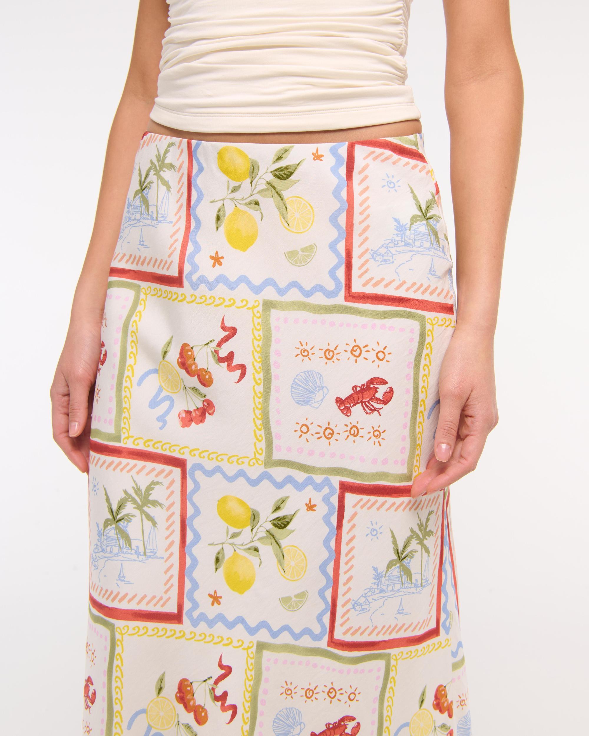 Mid Rise Maxi Skirt Product Image