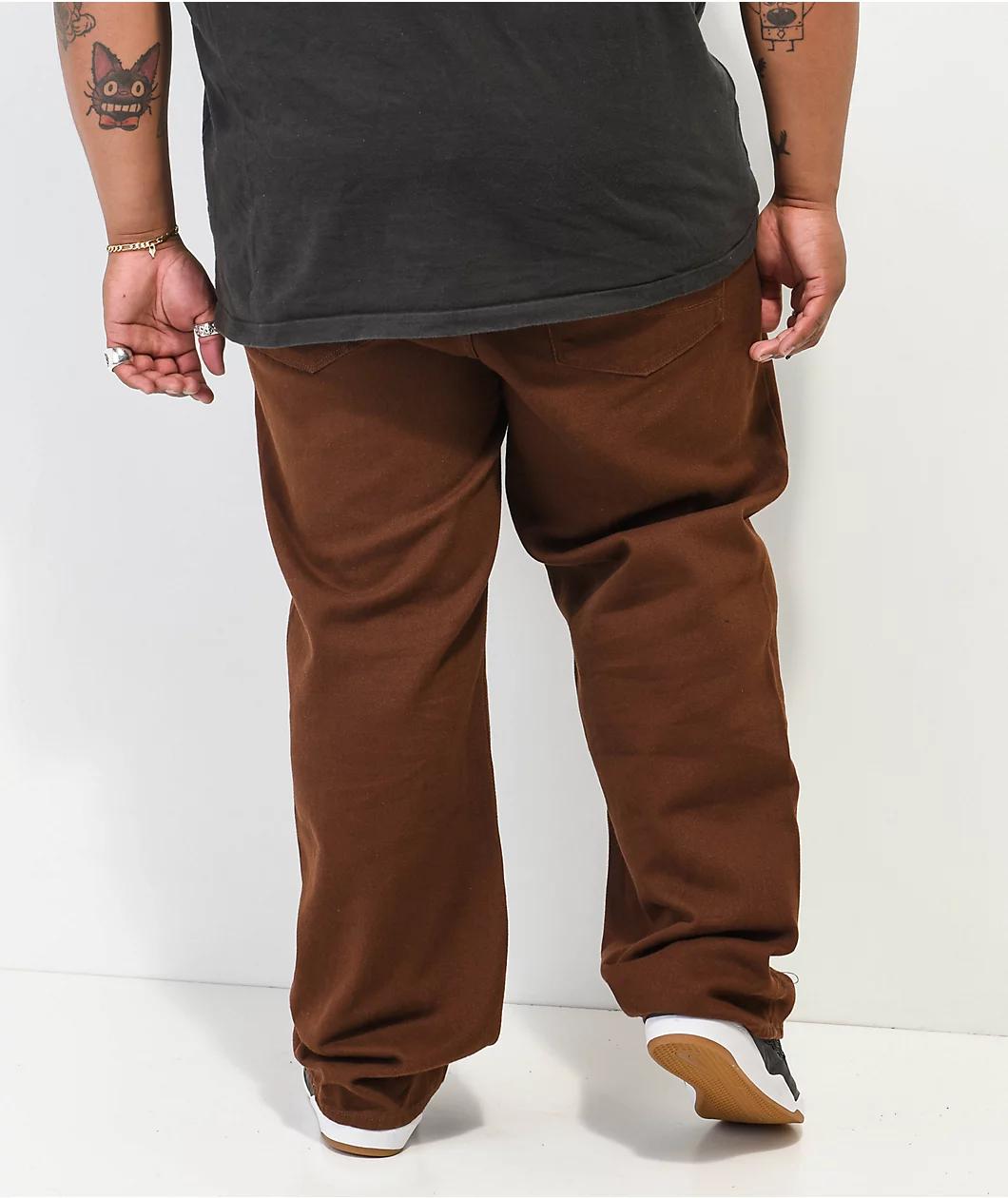Empyre Loose Fit Brown Skate Jeans Product Image