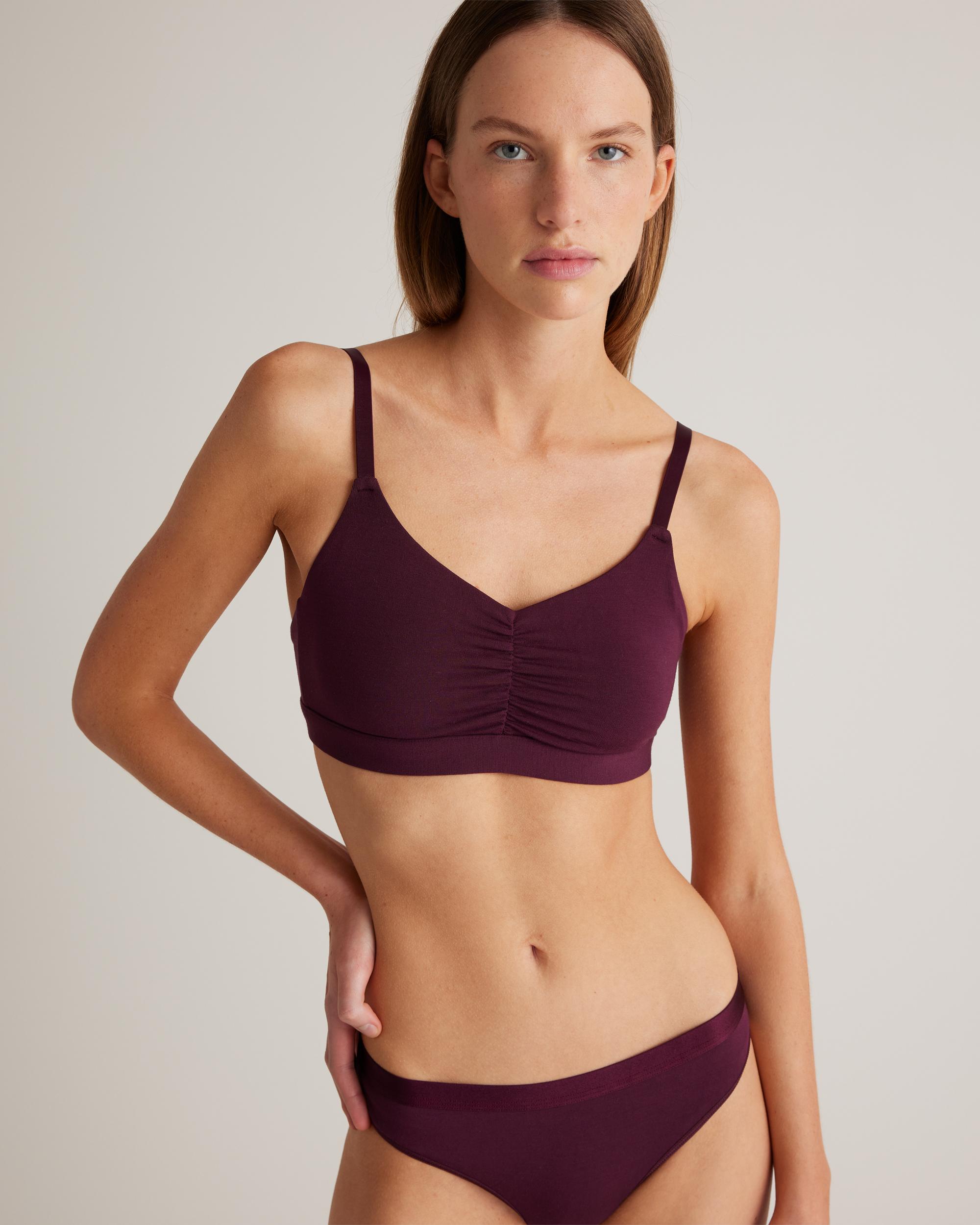 Quince | Women's Micromodal Ruched Bralette Product Image