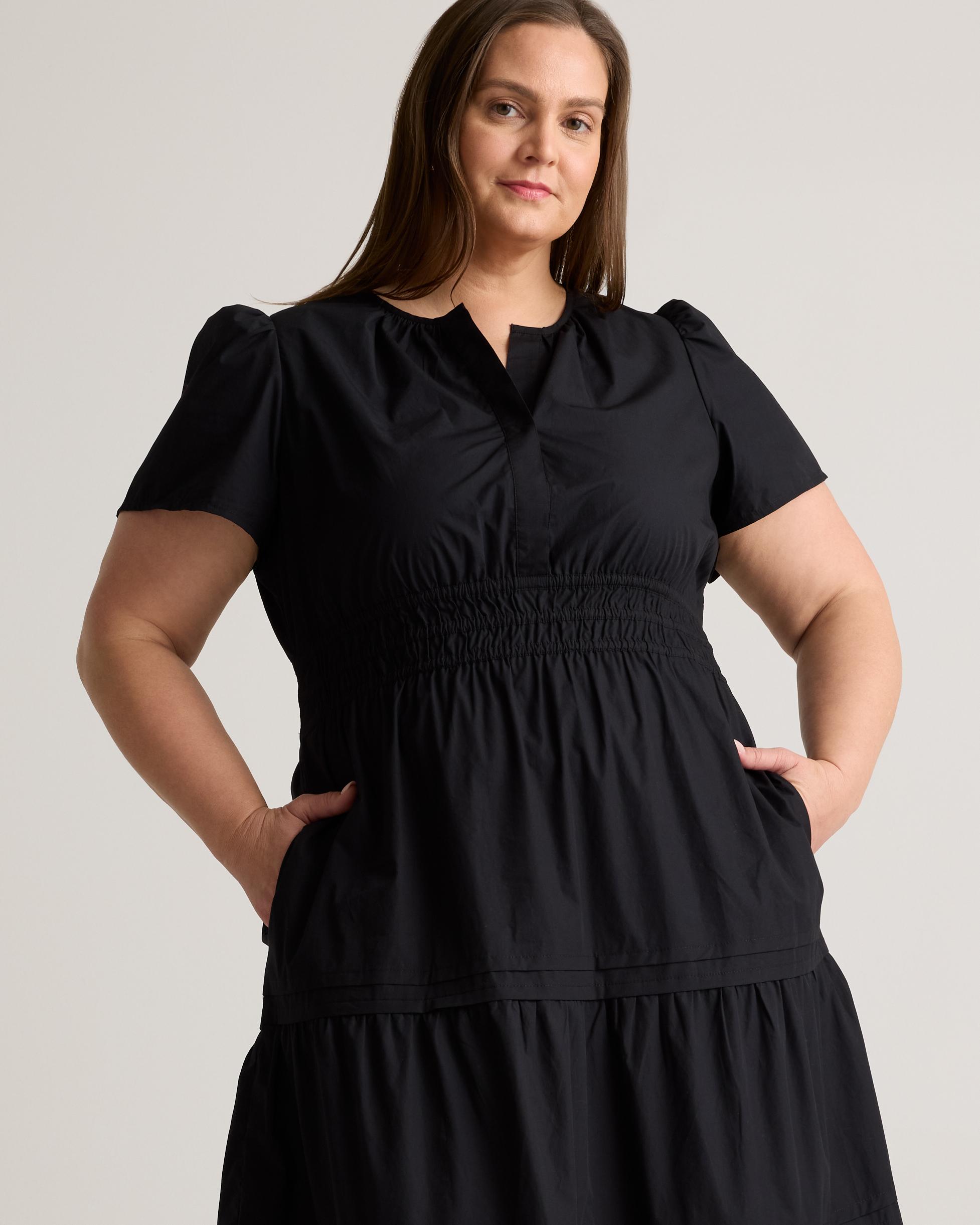 Quince | Women's Poplin Tiered Maxi Dress Organic Cotton Product Image