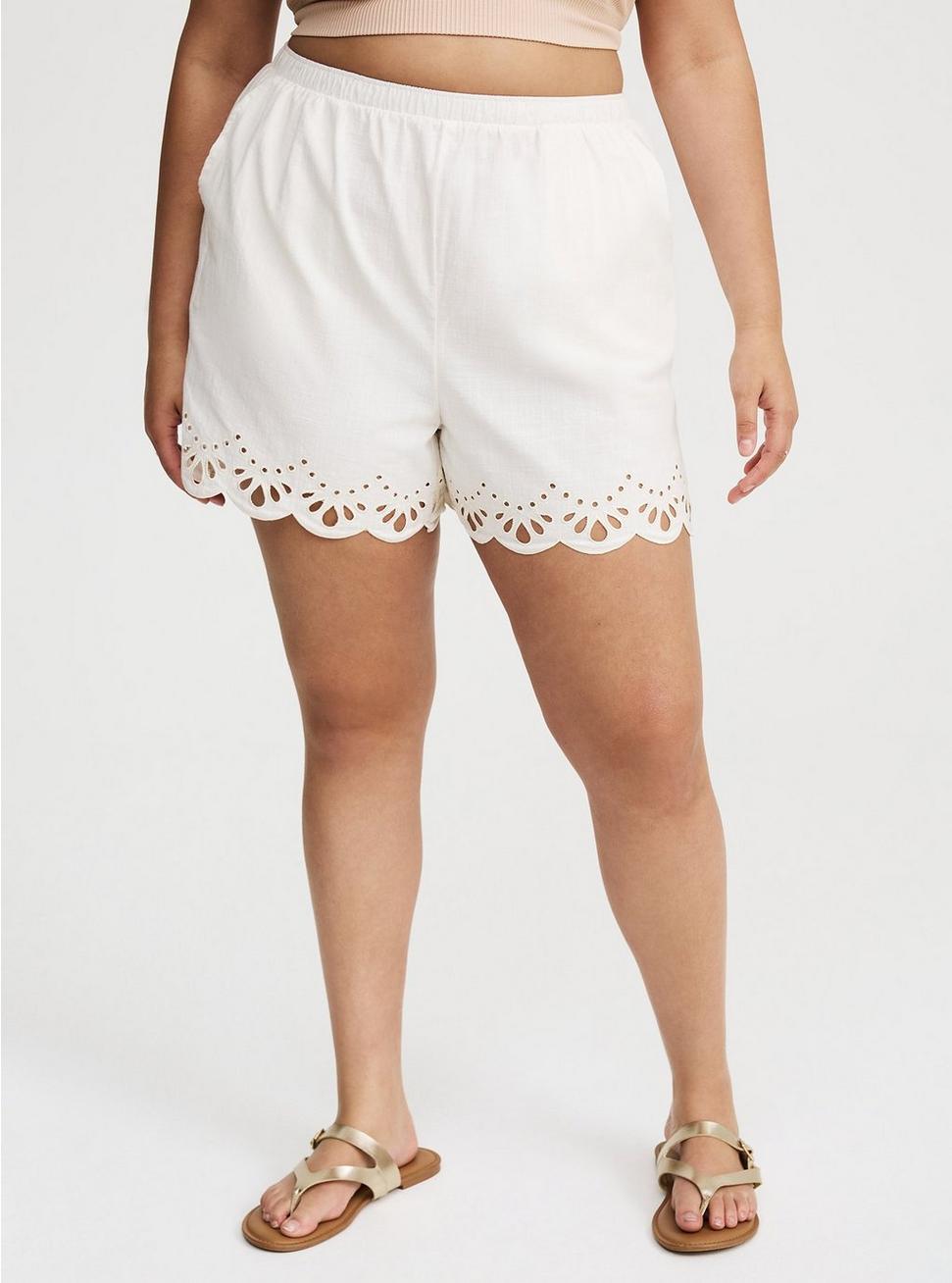 Embroidered Beach Linen Short Product Image