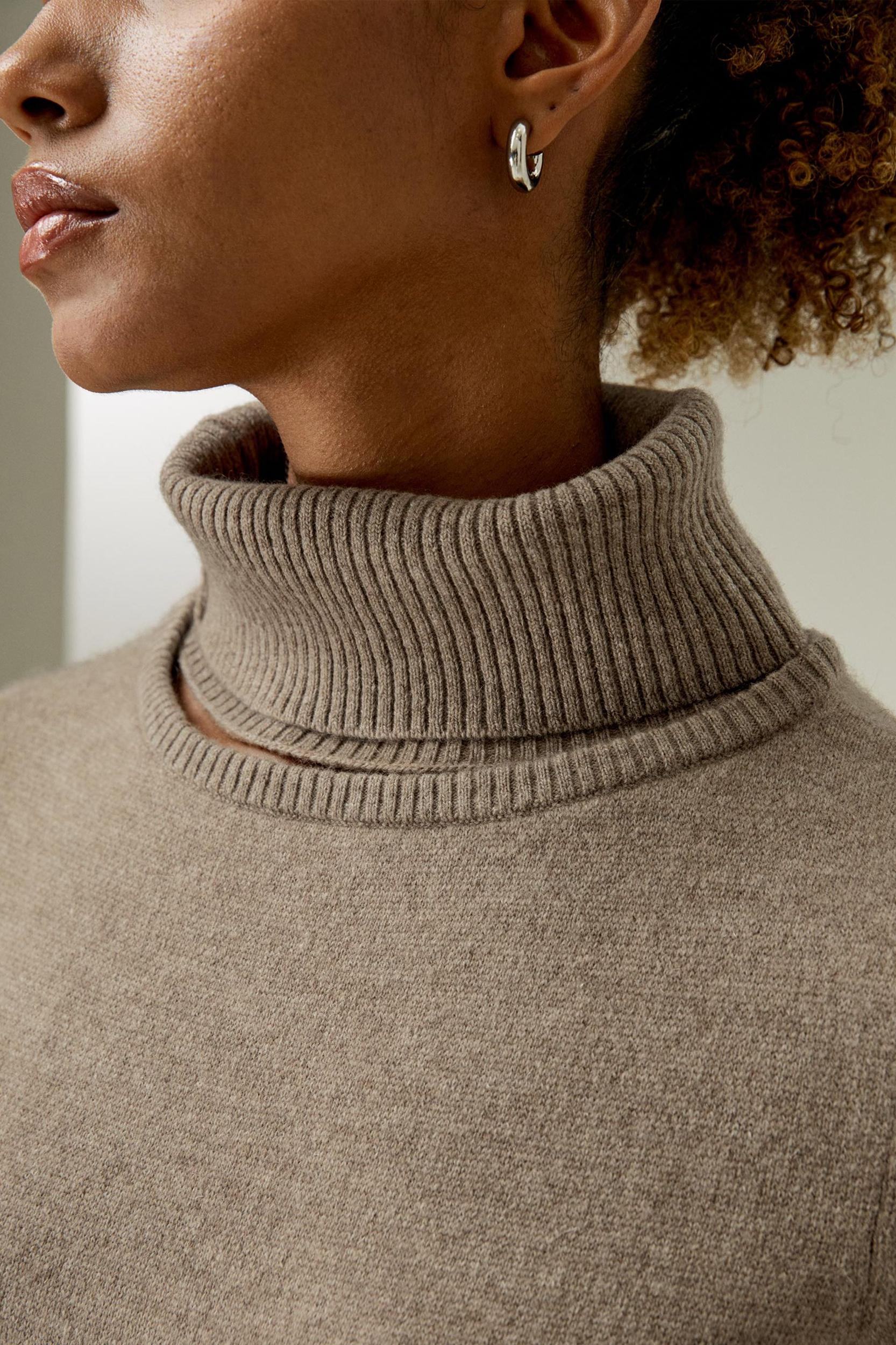 LILYSILK Long Cashmere Jumper Womens - Black Premium Cashmere - Comfortable A-Line Jumpers M Product Image