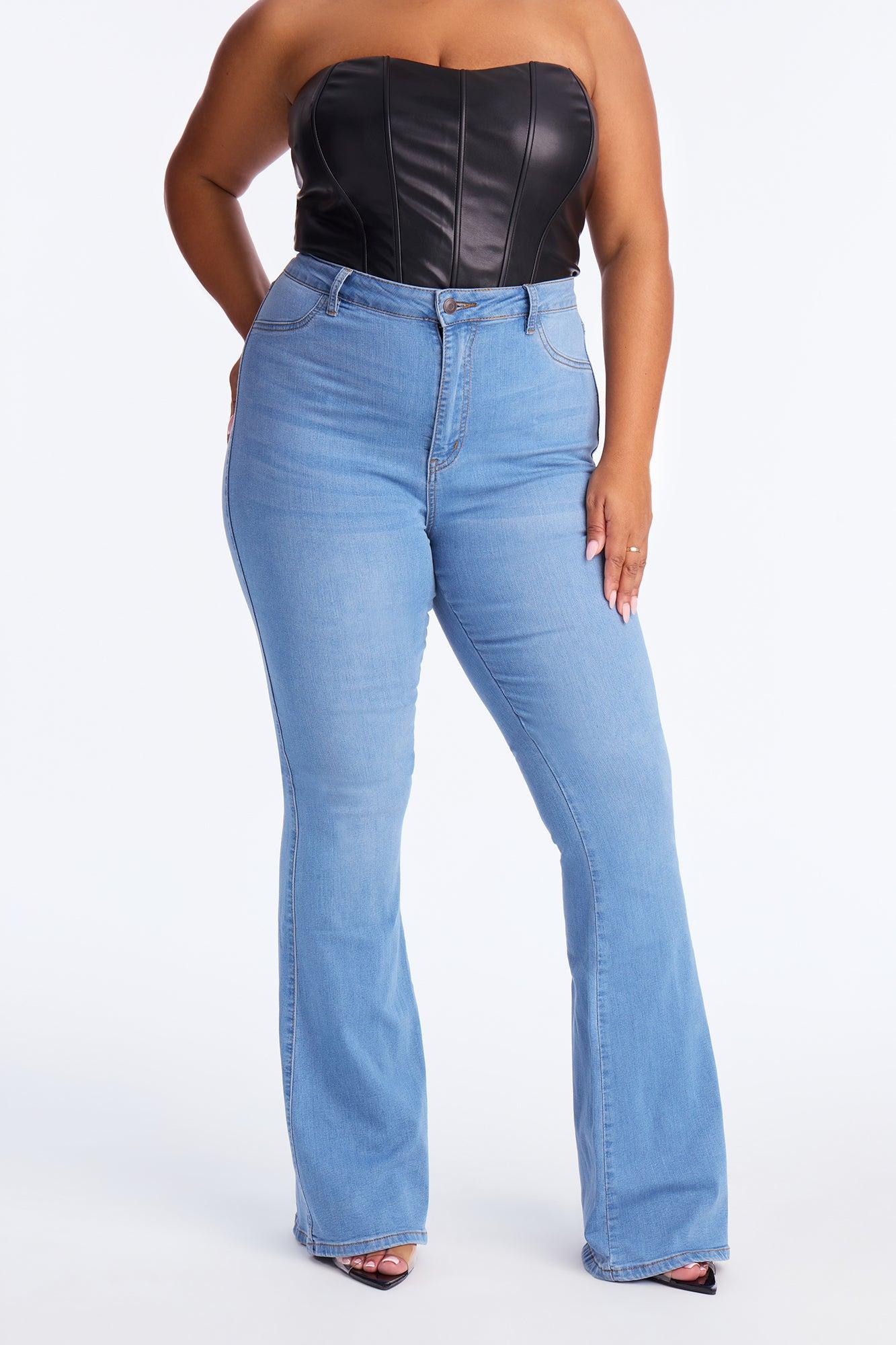 Tall Deep In My Soul Flare Jeans - Light Wash Female Product Image