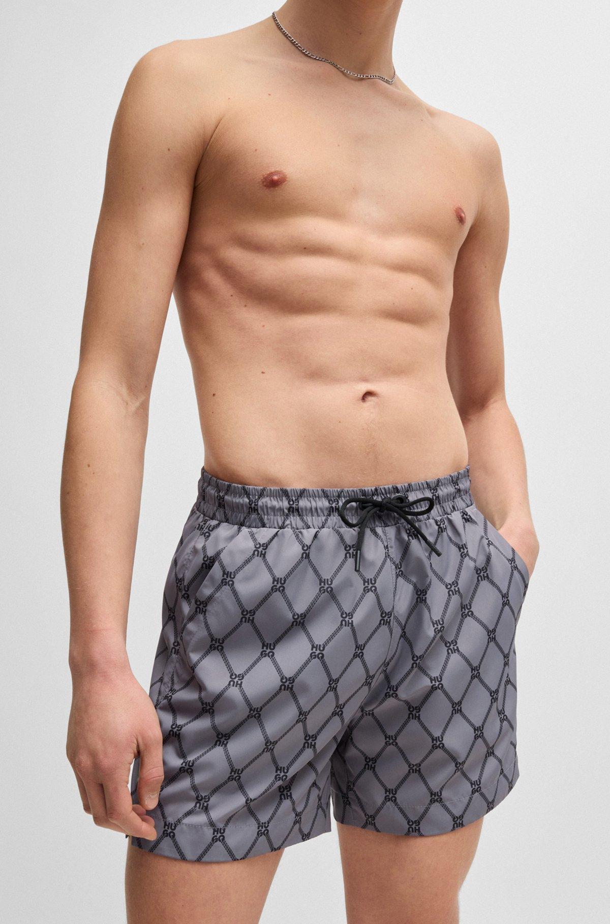 Swim shorts with stacked-logo print Product Image
