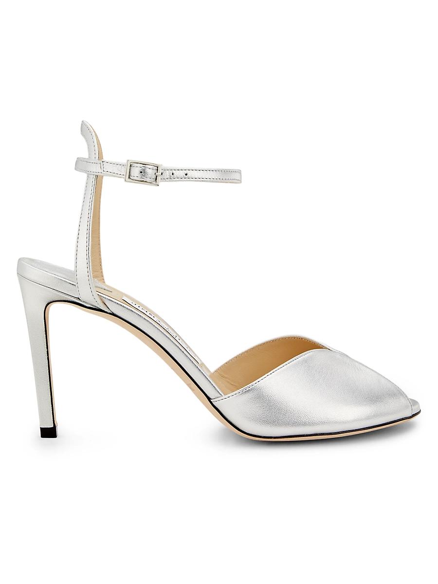 Womens Sacora 85MM Metallic Leather Sandals Product Image