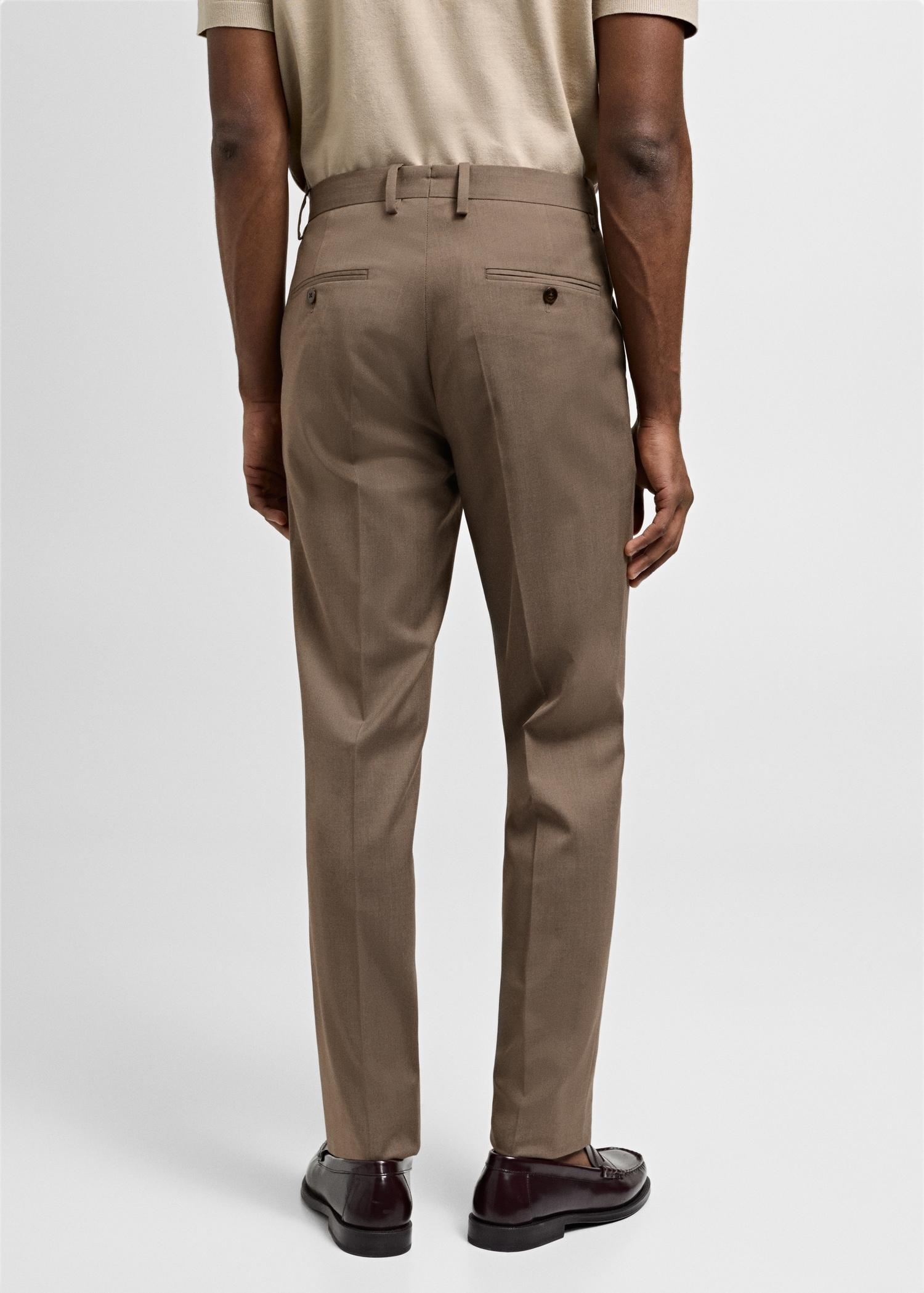 Stretch-fabric slim-fit suit pants - Men | MANGO USA Product Image