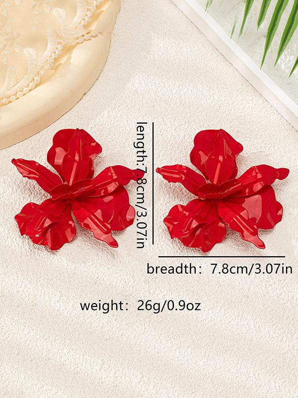 Flower Shape Drop Earrings Product Image