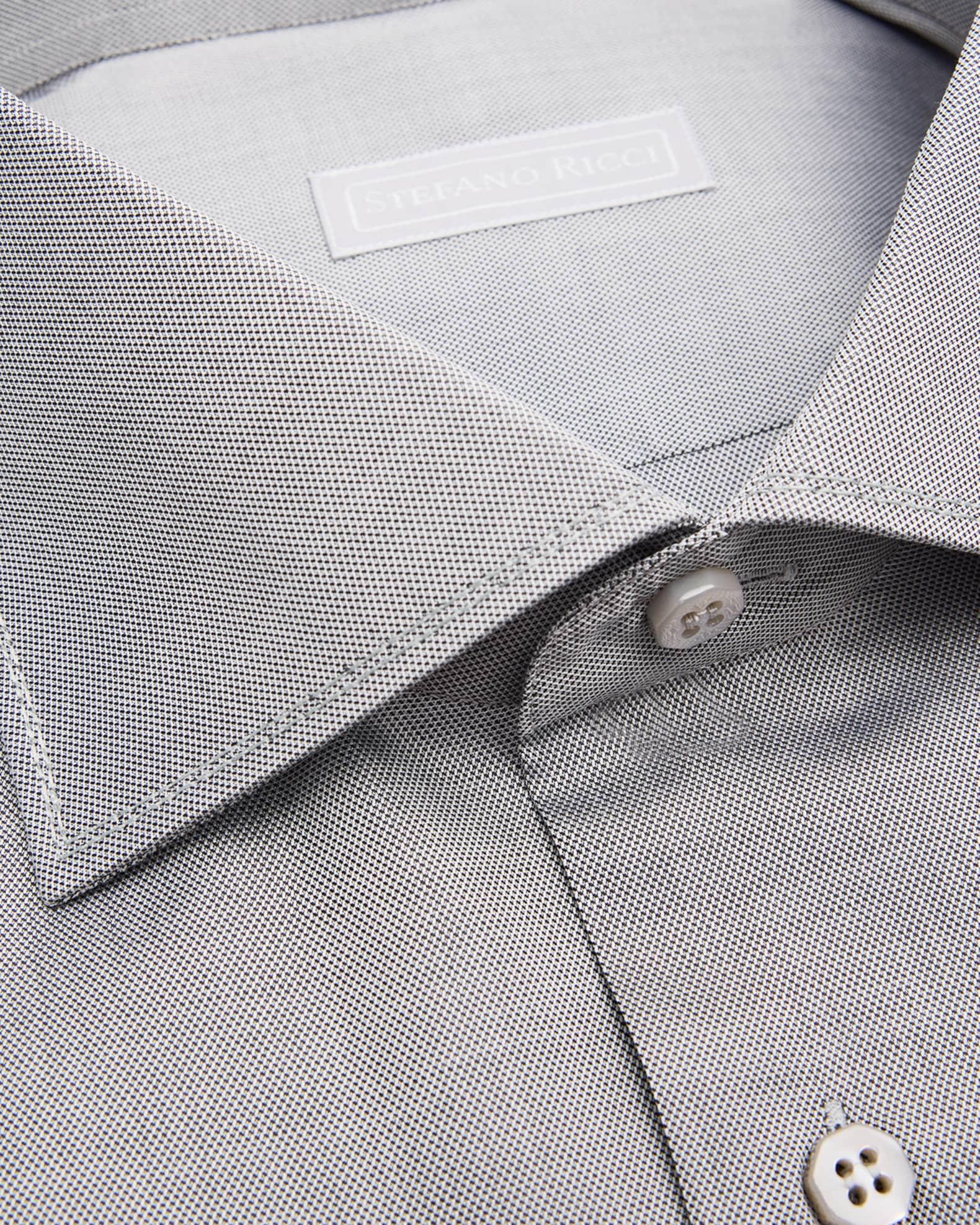 Men's Oxford Cotton Spread Collar Dress Shirt Product Image