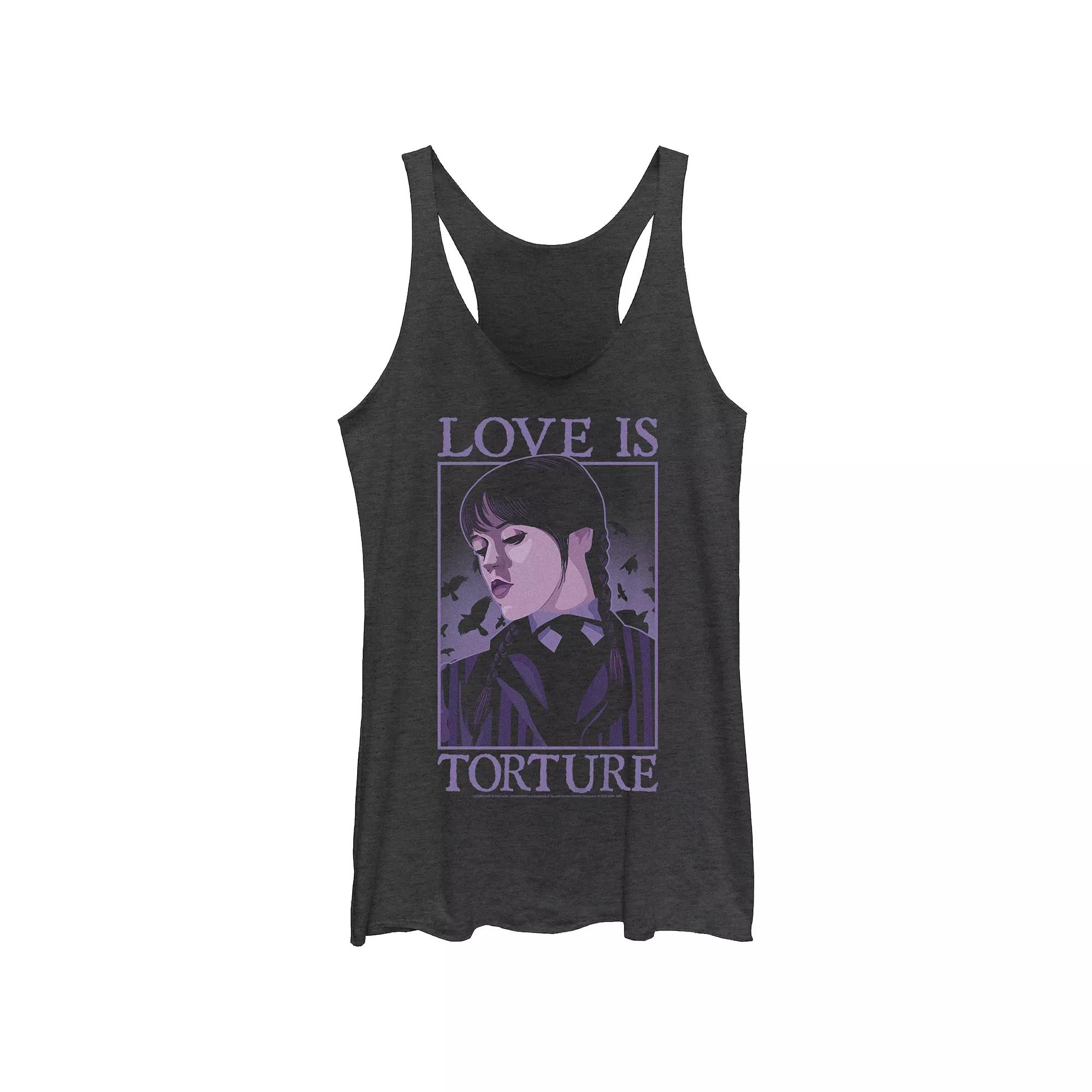Juniors' Wednesday Love Is Torture Tank Top, Girl's,  Product Image