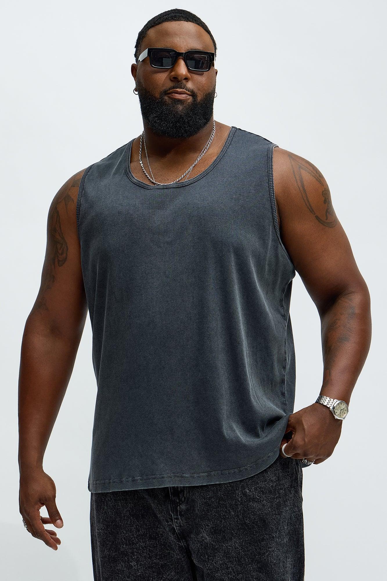 Slim Fit Dark Days Tank top - Black Male Product Image