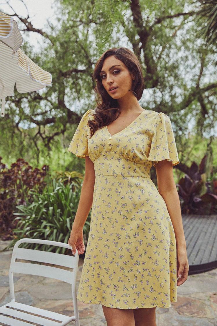 Lila Ditsy Mini Dress Product Image